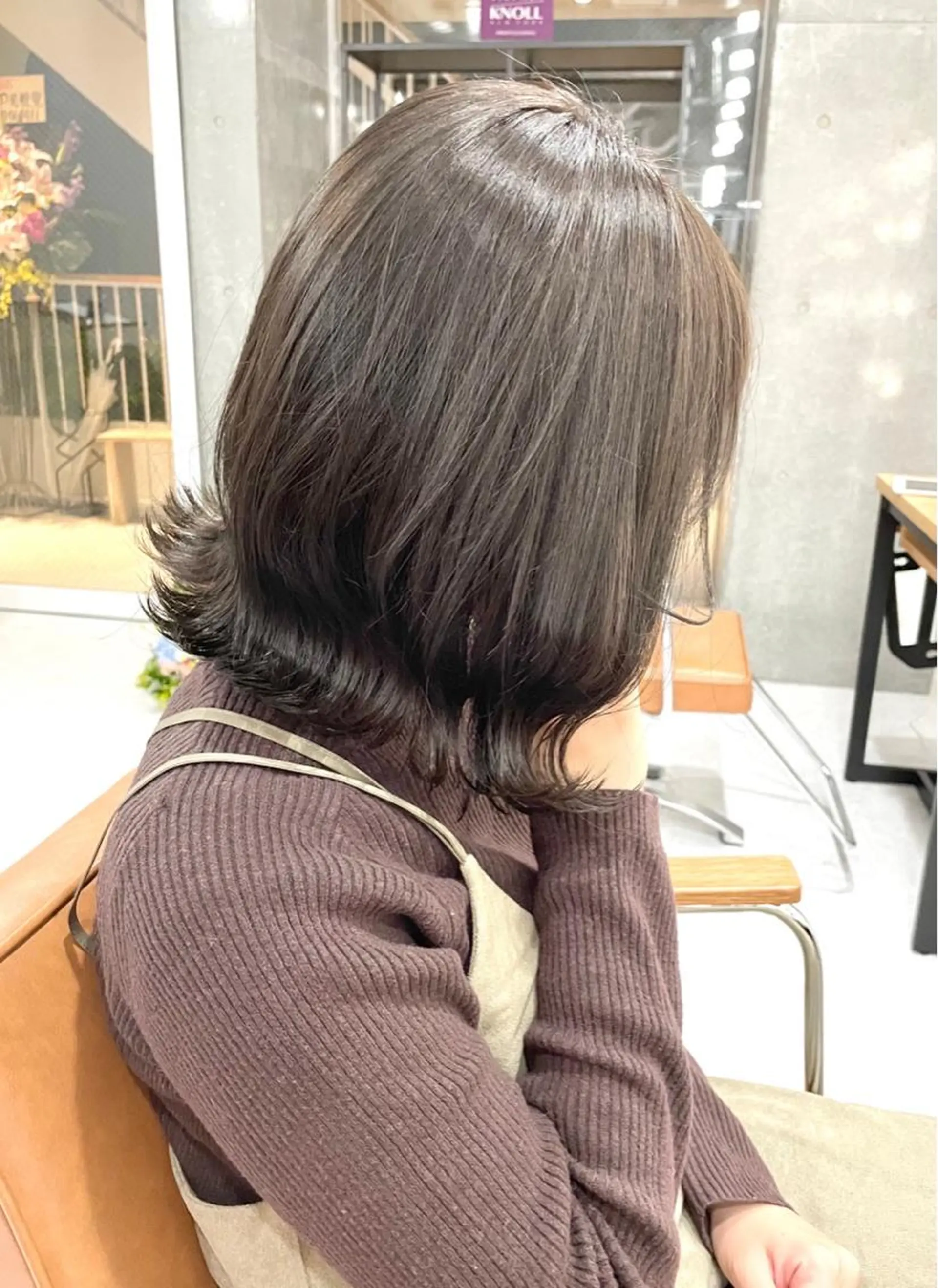 ミディアム カラー メンズモテパーマ💙 fuwaのヘアスタイル