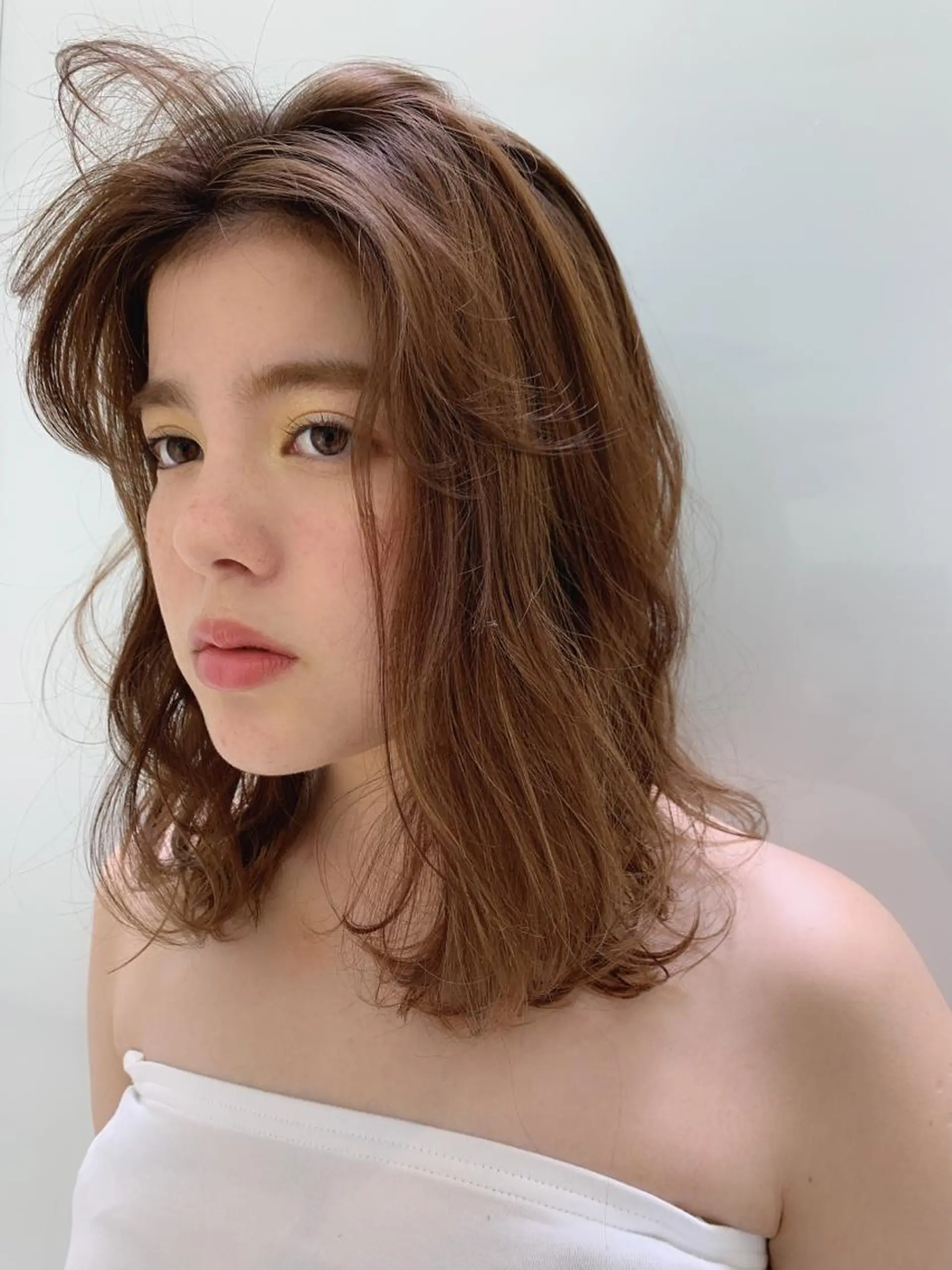 セミロング メンズ/パーマ /レディース髪質改善のヘアスタイル