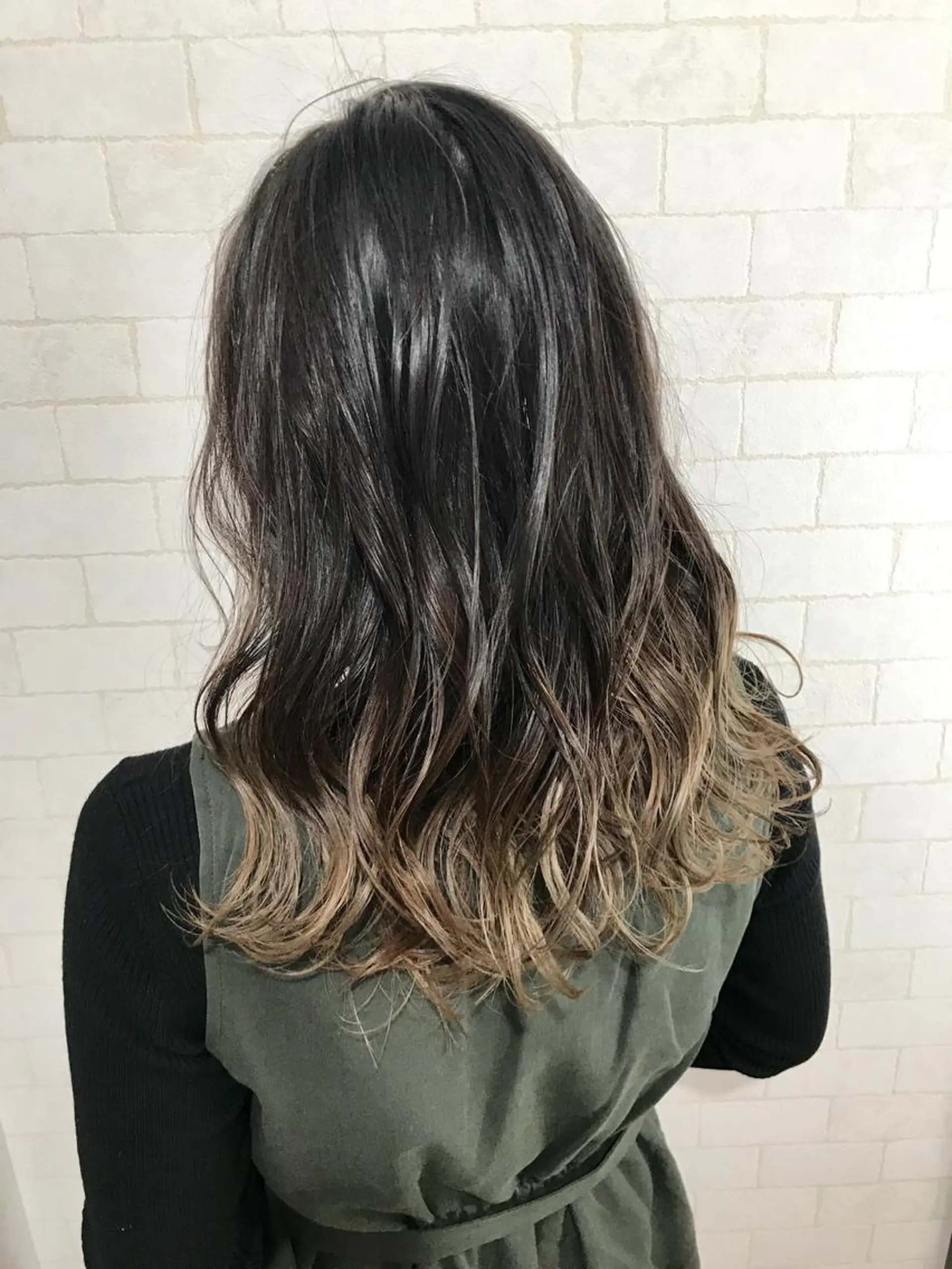 セミロング カラー 神野 雅樹のヘアスタイル