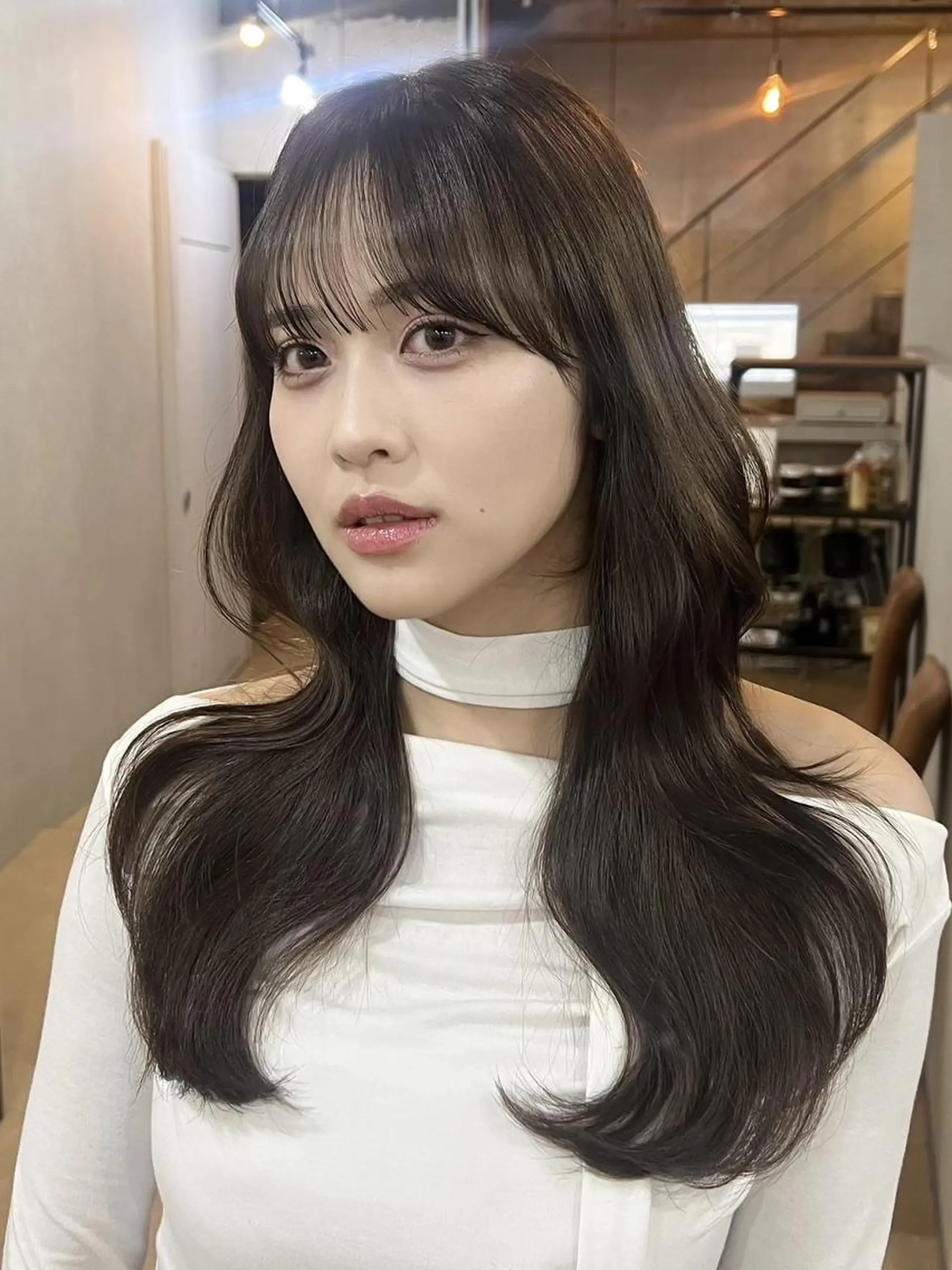 カラー ロング カット ヘアカラー トリートメント 🎗️comoda 神戸三宮 髪質改善のヘアスタイル