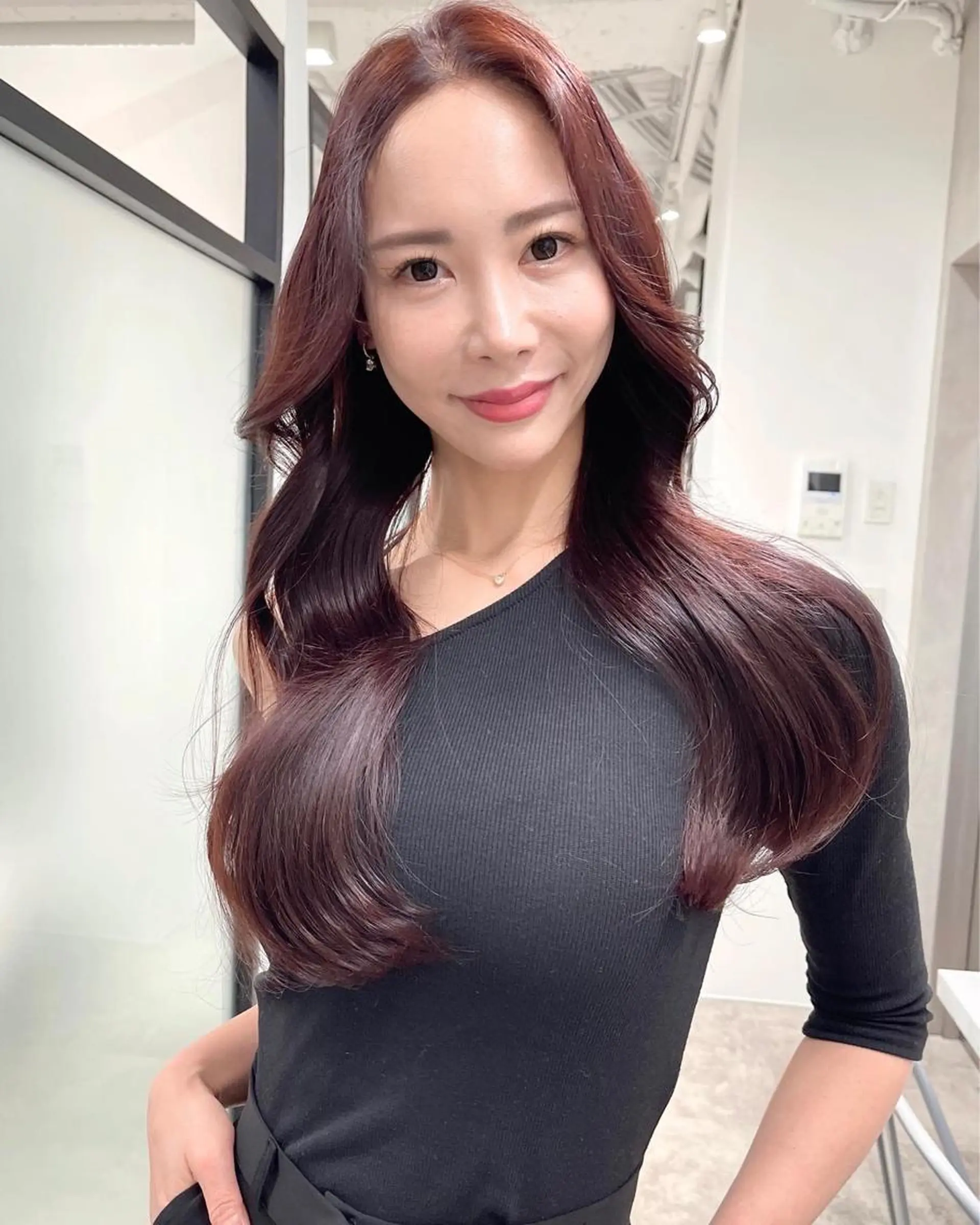 ロング 韓国風ヘア レイヤーカット カット ヘアカラー トリートメント 韓国レイヤーカット 髪質改善▫️水野有真のヘアスタイル