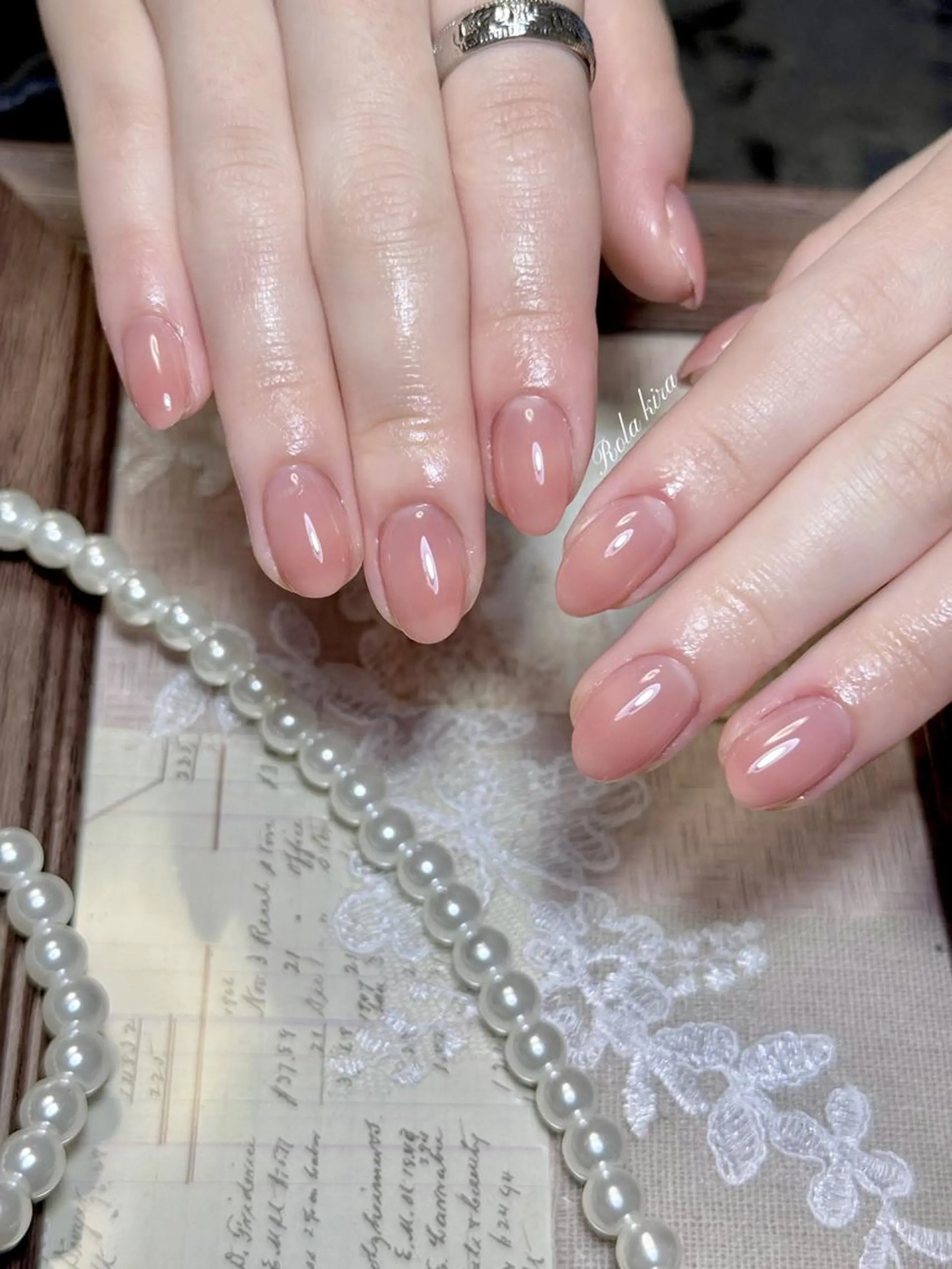 ネイル チークネイル 長さ出し フレンチネイル ジェルネイル 韓国ネイル ハンドネイル マ ルのネイルデザイン