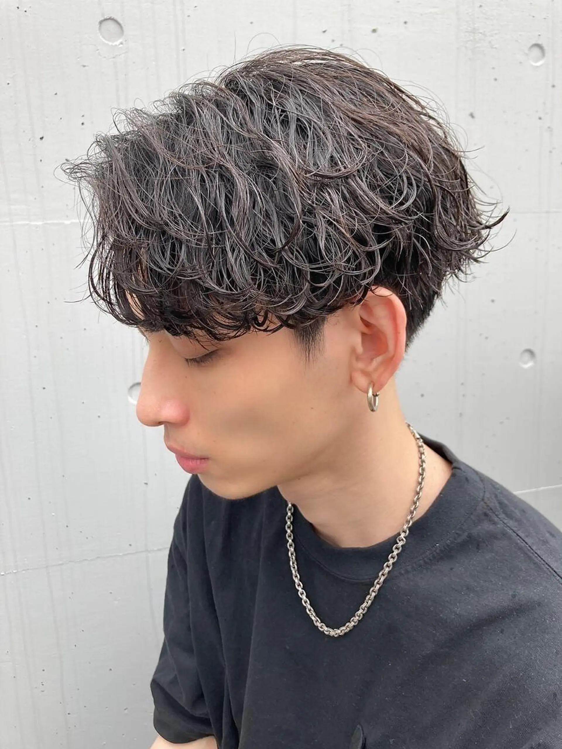 ショート パーマ メンズ メンズパーマ 波巻きパーマ SENTA✨メンズ パーマ✨fifth栄のヘアスタイル
