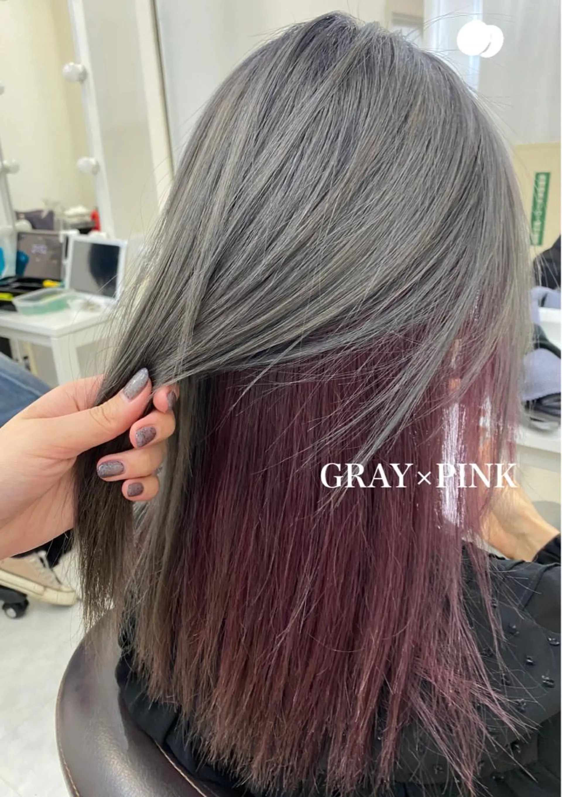 カラー アッシュ アッシュグレー アッシュグレージュ バレイヤージュ ミストバング ヘアカラー トリートメント ヘアセット 🫧似合わせデザイン 🫧MIKU🪼のヘアスタイル