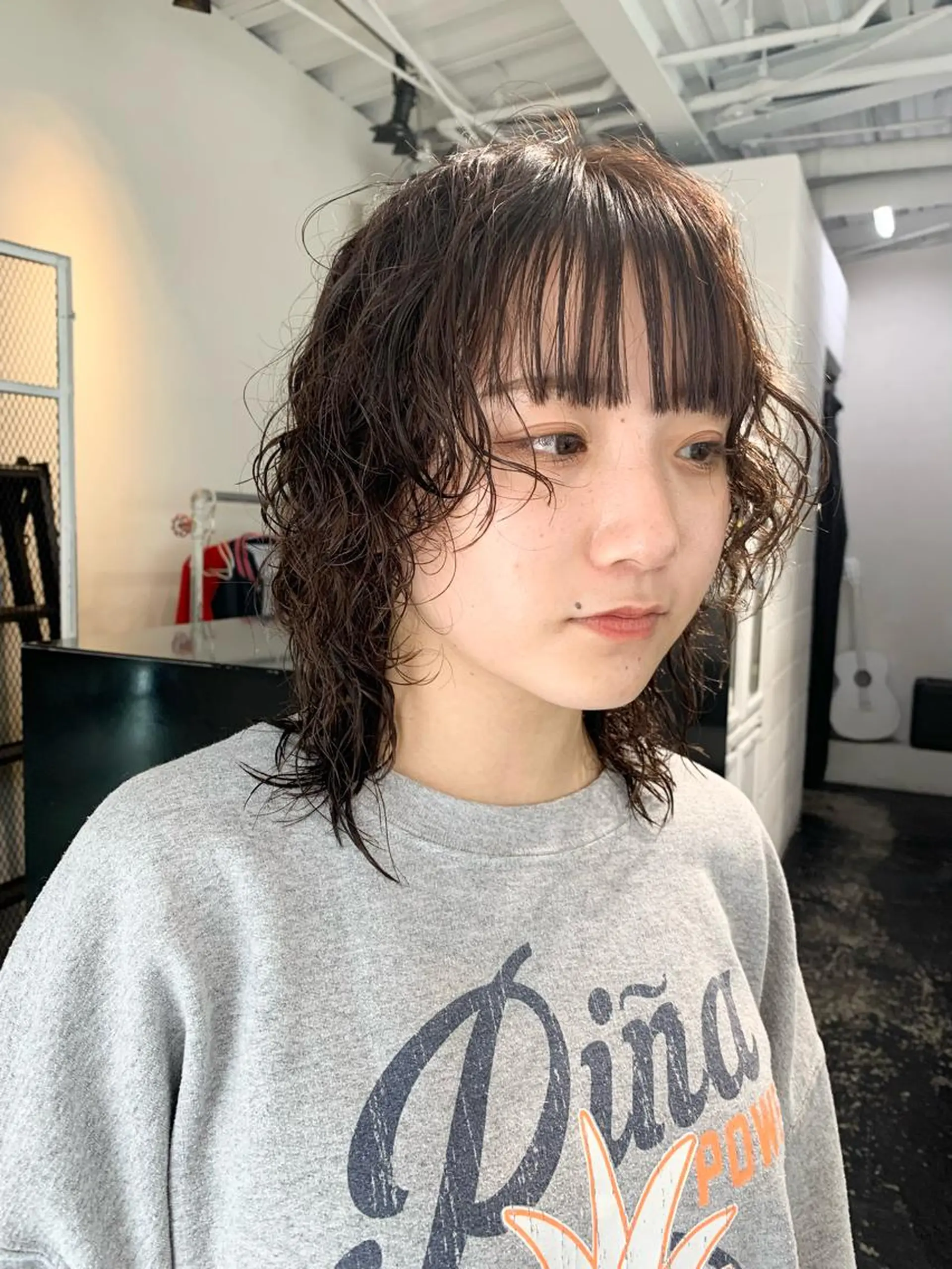 ミディアム パーマ カット パーマ トリートメント レイヤーカット/艶髪 ✨💭KIRARIのヘアスタイル