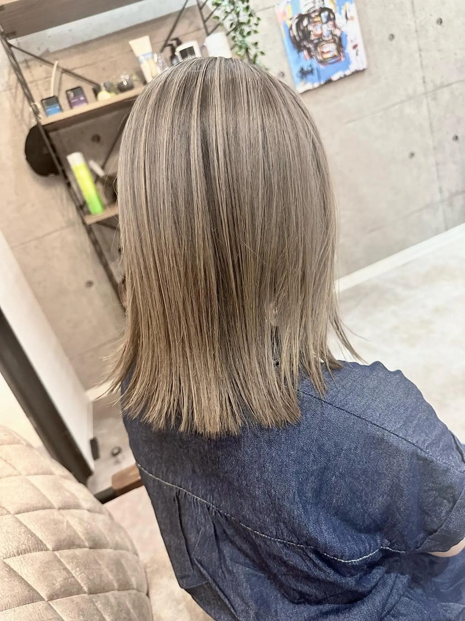 ミディアム ヘアカラー 🔷ブリーチバレイヤ ージュ🔷飯野達也のヘアスタイル