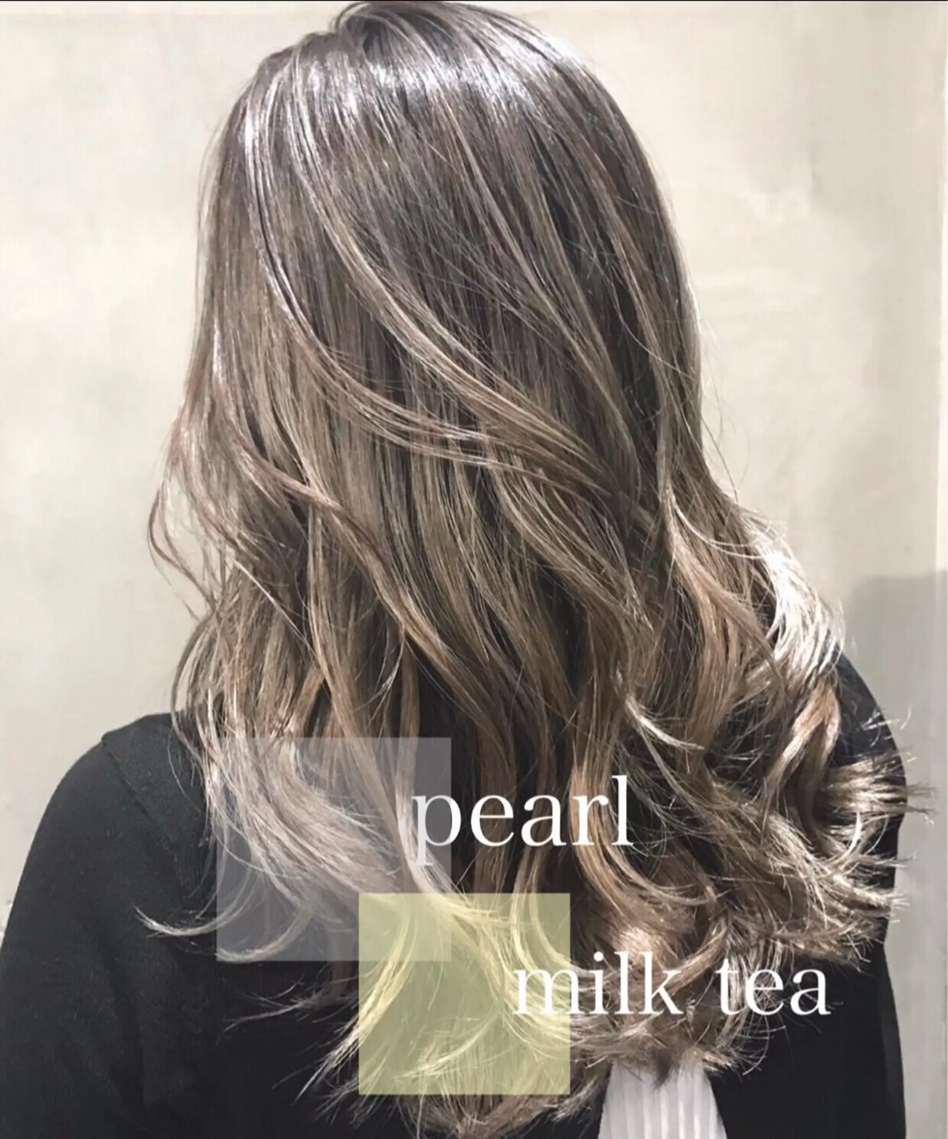 ロング カラー アッシュ ベージュカラー ブルーカラー グレージュ ハイトーンカラー ヘアカラー AKI アキのヘアスタイル