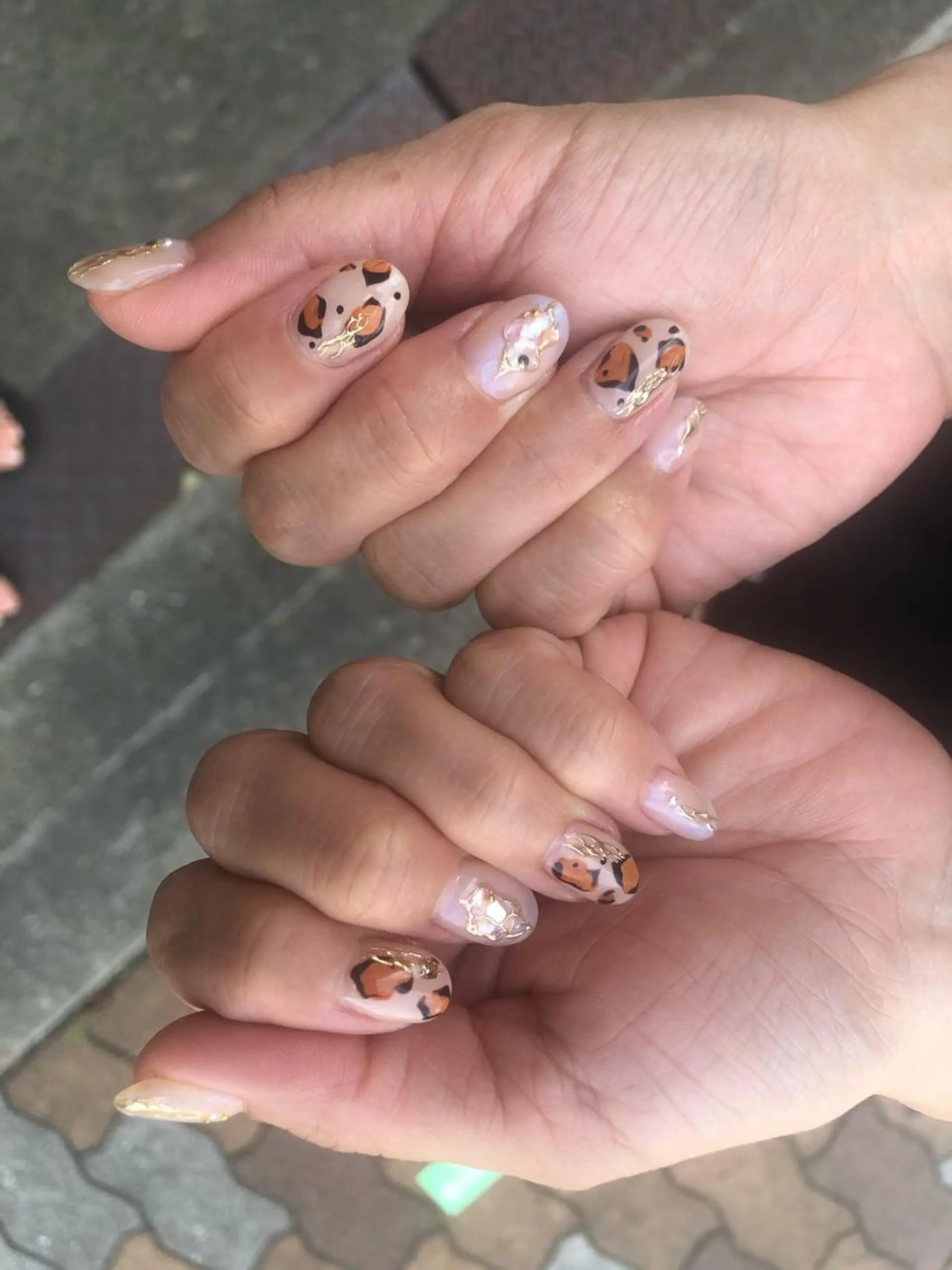 ネイル ゴールド ミラーネイル Nakano Kanaのネイルデザイン