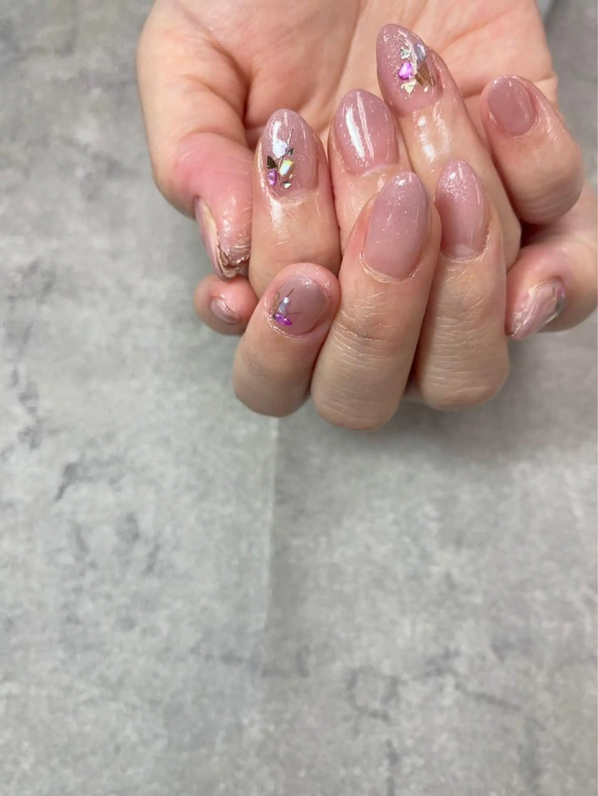 ネイル ワンカラーネイル ピンク FASTNAIL PLUS 新宿店のネイルデザイン
