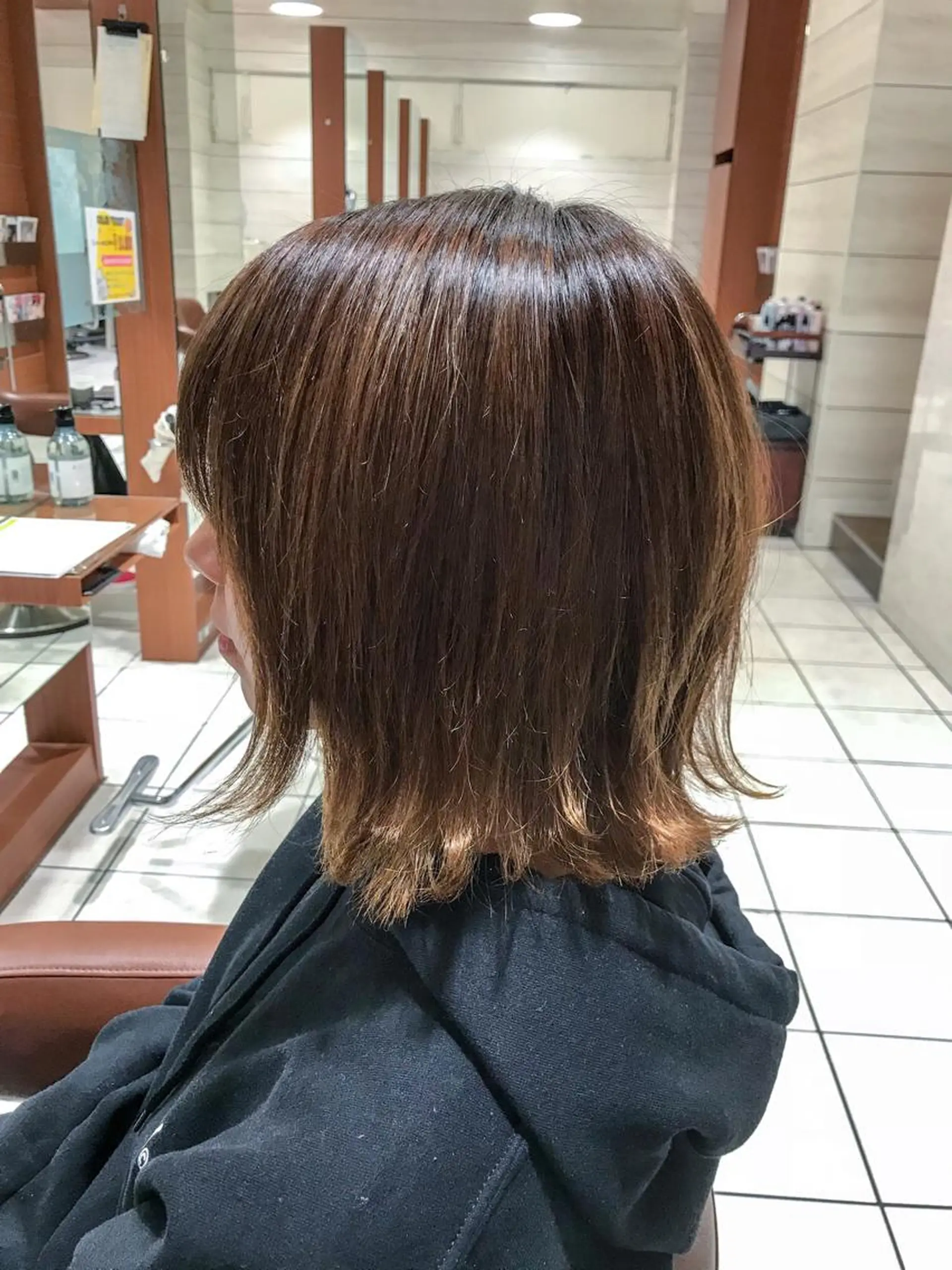 ショート カラー パーマ ショートボブ ボブ ショートヘア 外ハネヘア テラモト カズヨシのヘアスタイル
