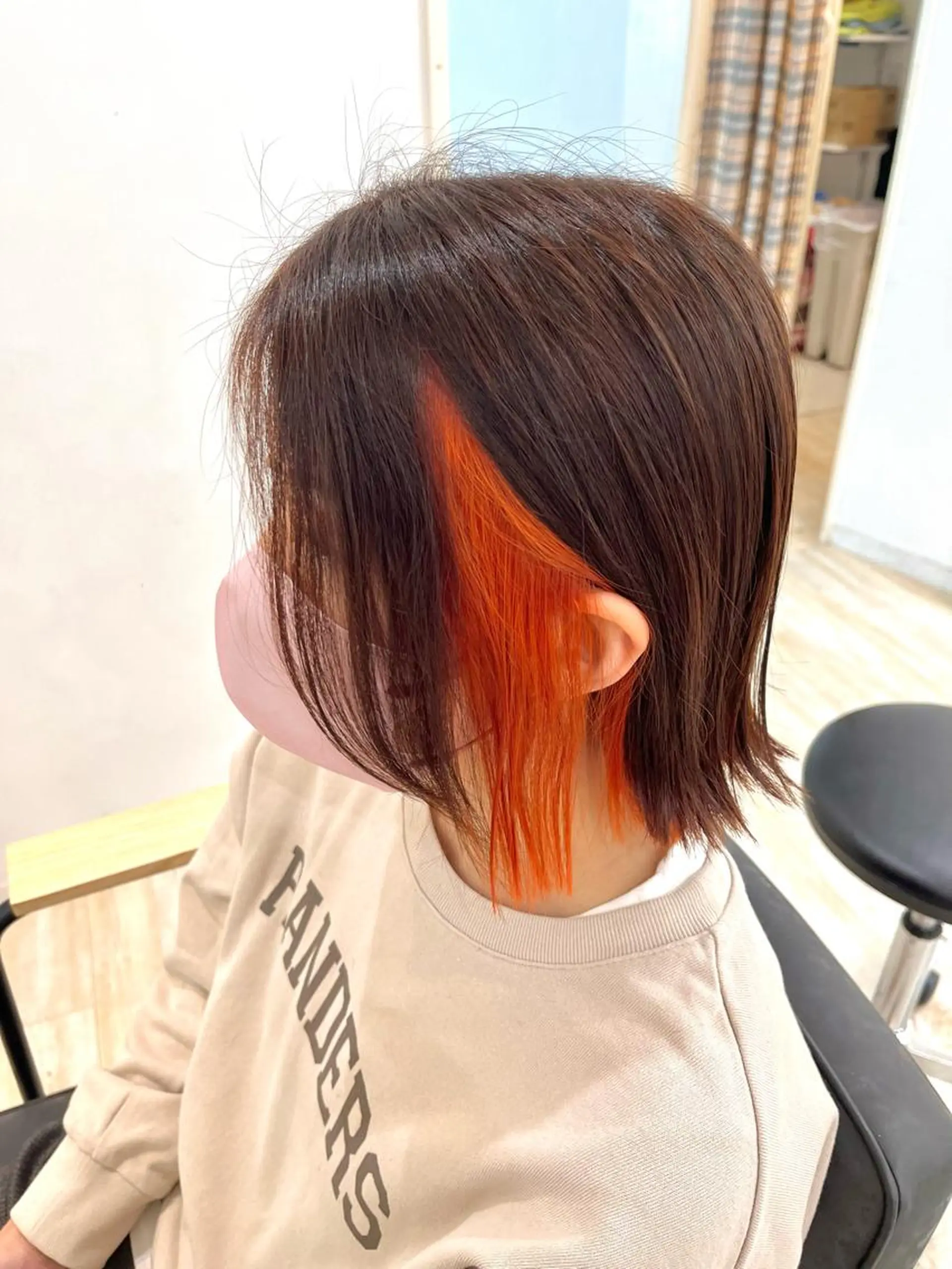 ミディアム カラー ブラウンカラー オレンジ オレンジブラウン くさかみさき🌼暖色 /耳つぼ/オタク🌼のヘアスタイル