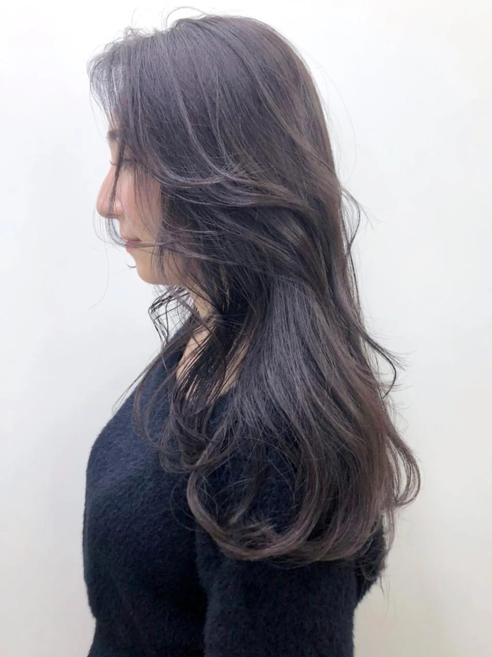 セミロング カラー パーマ ヘアアレンジ アッシュ レイヤーカット ITbyALBUM 中野店のヘアスタイル