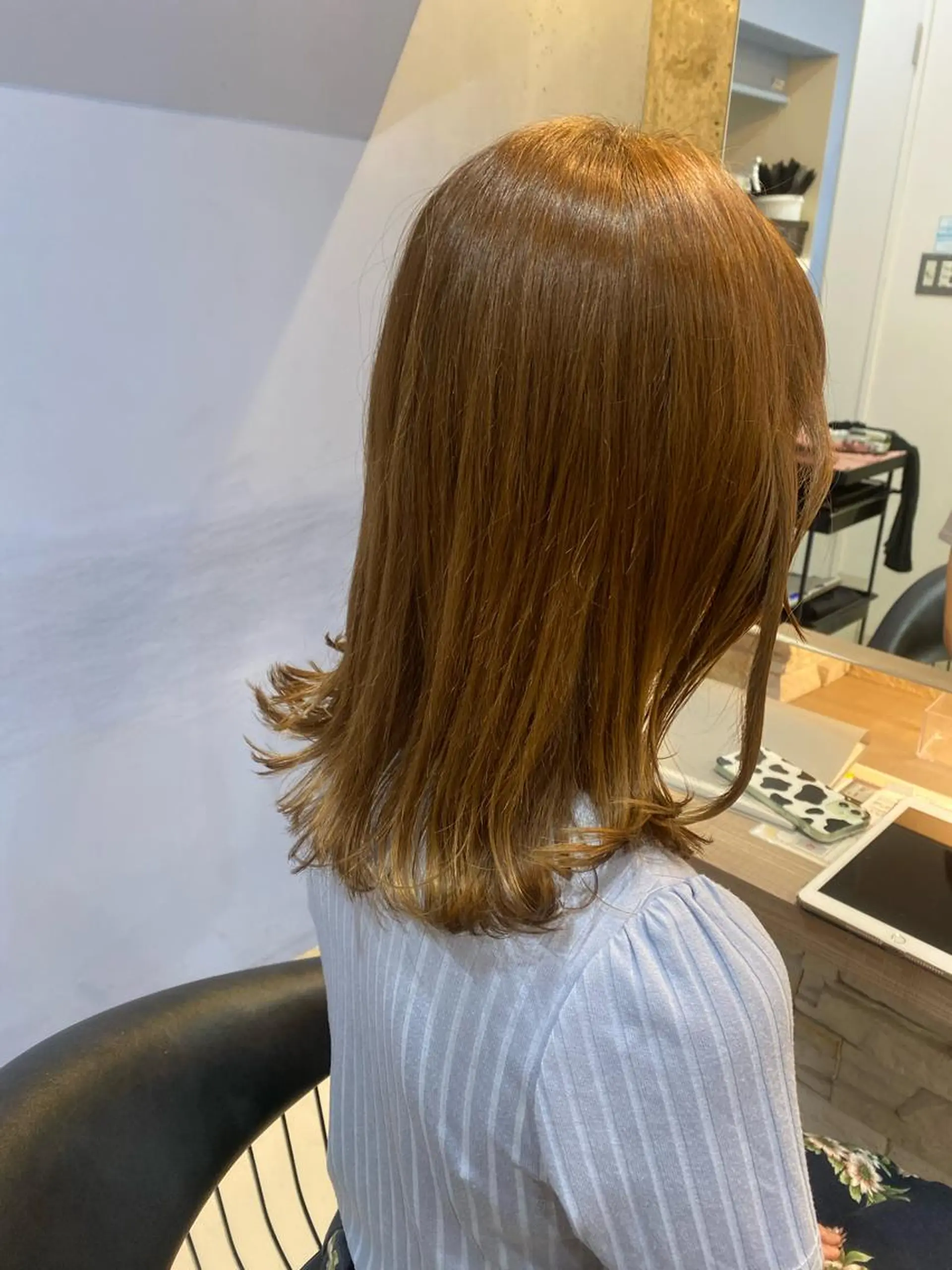 ミディアム カラー パーマ ヘアアレンジ ベージュカラー ミルクティーベージュ 外ハネヘア 立川🤍韓国ヘア/ レイヤー🇰🇷🖤のヘアスタイル