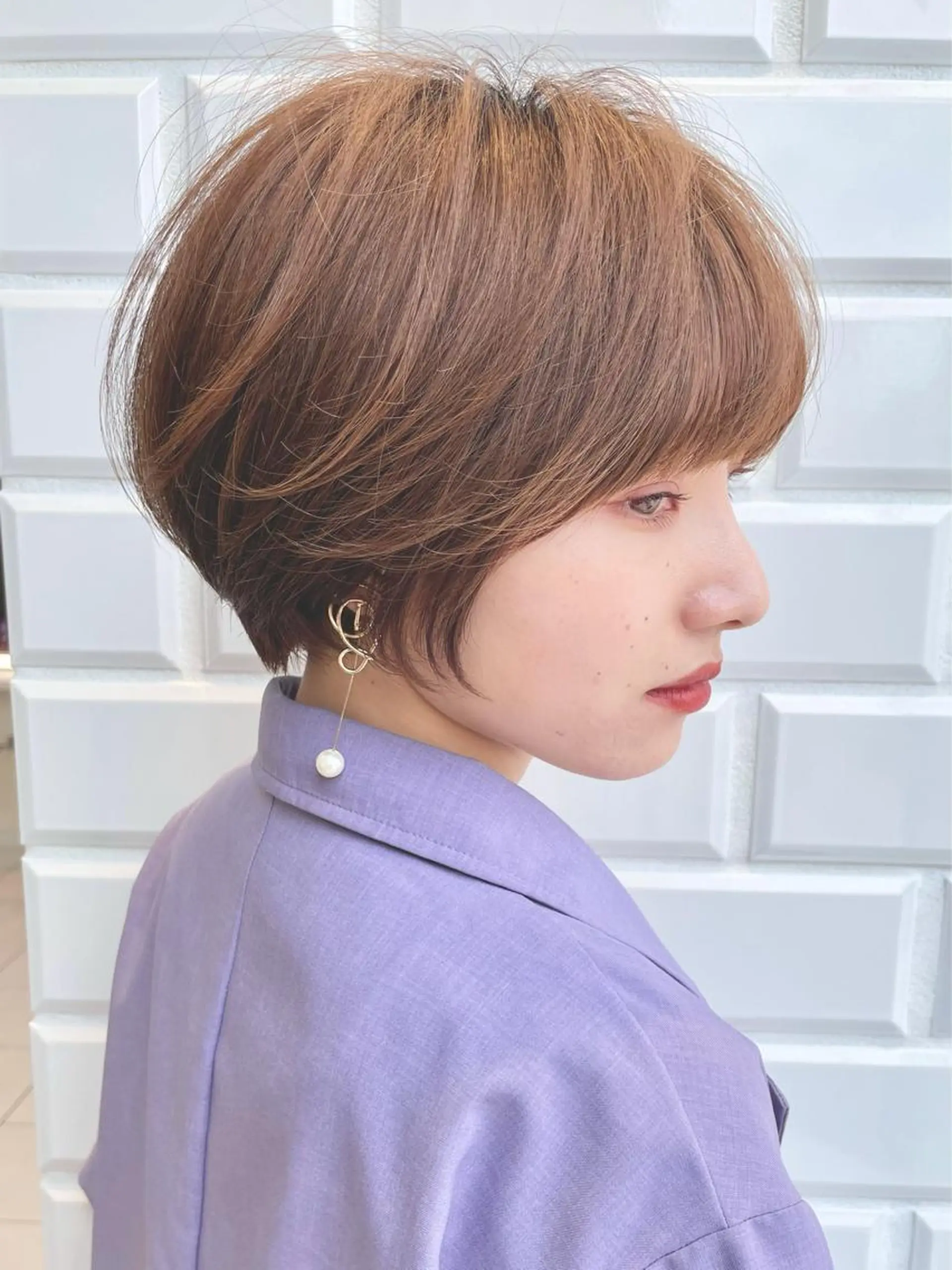 ショート クロスパーマ松永裕久 似合わせカットのヘアスタイル