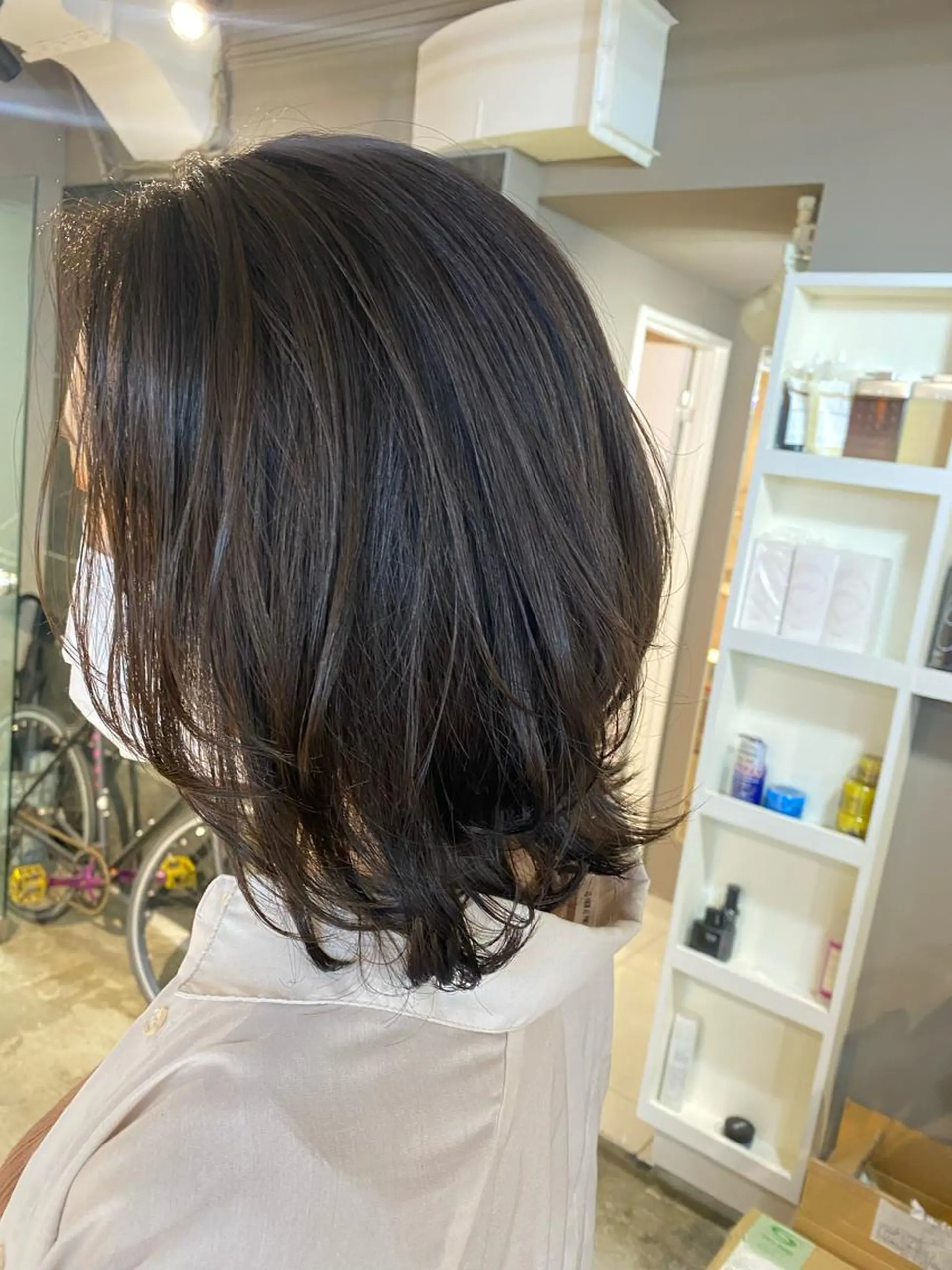 ミディアム カラー ヘアアレンジ メンズ キッズ ネイル マツエク・マツパ 透明感カラー🤎 ゆりのヘアスタイル