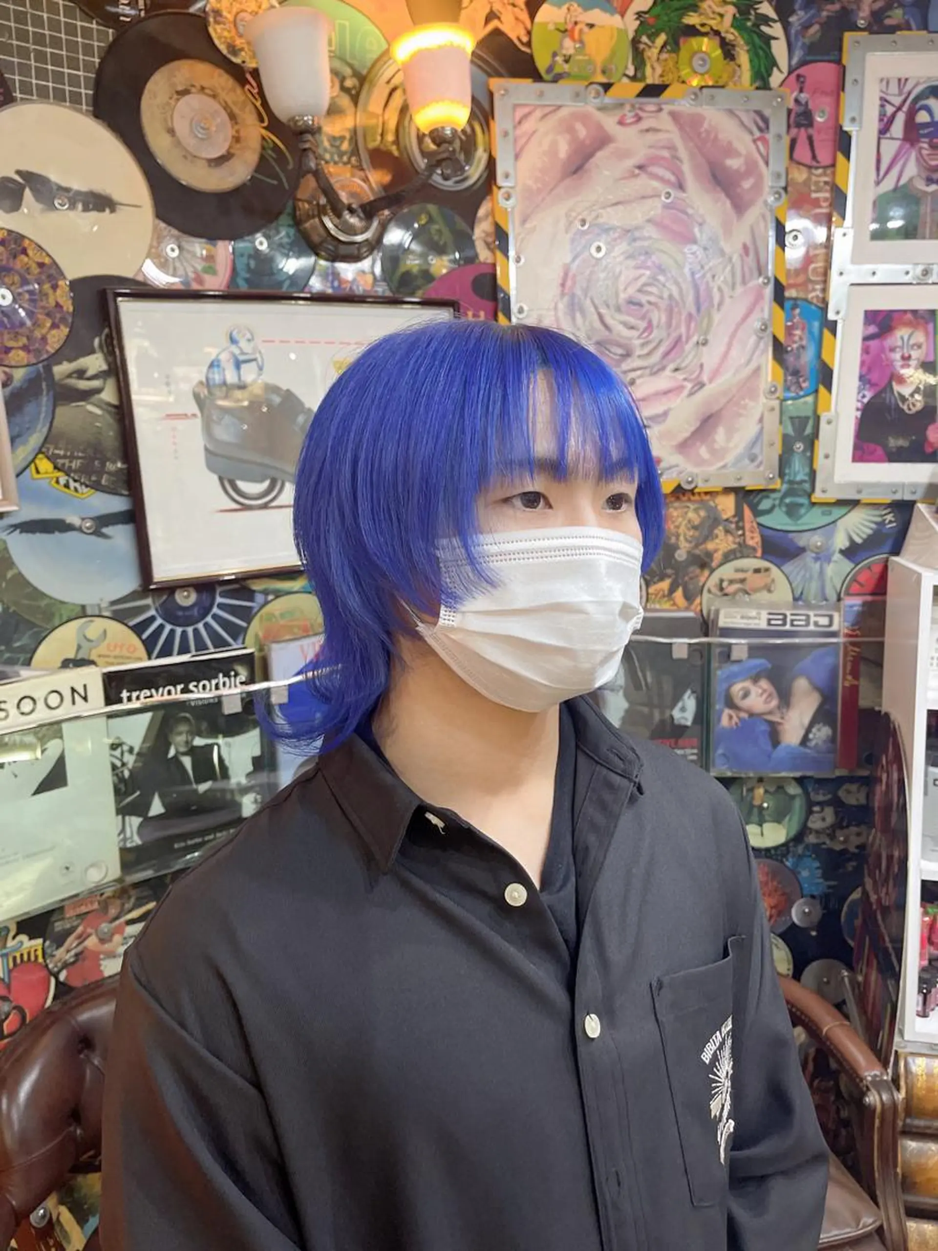 ミディアム カラー ヘアアレンジ メンズ メンズブリーチ メンズウルフカット ブリーチ ケアブリーチ ウルフカット 🌈派手髪エクステ ブレイズ🌈ひろとのヘアスタイル