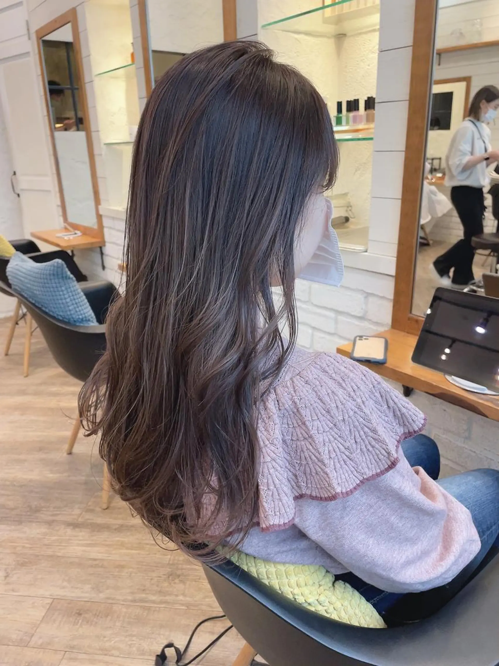 ロング カット ヘアカラー トリートメント ヘッドスパ ヘアセット ✨透明感ケアカラー✨ 長野ゆきなのヘアスタイル
