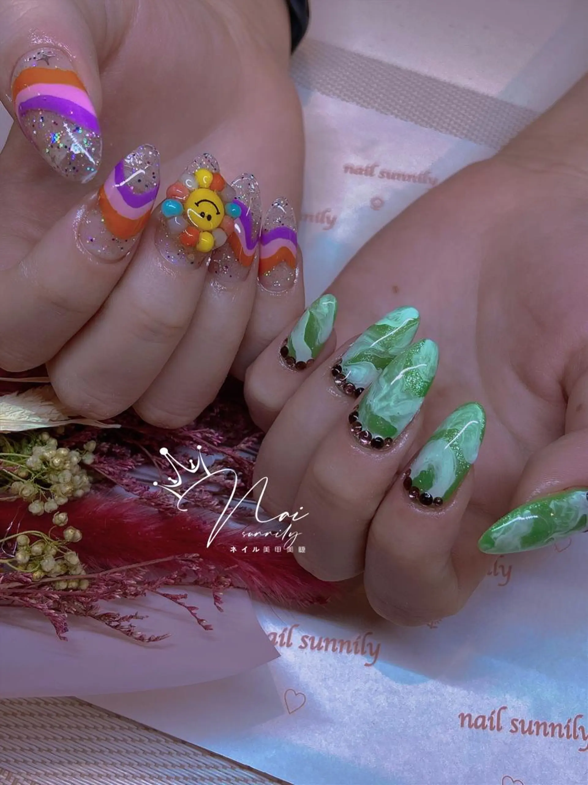 ネイル 長さだし専門店 M2　rikaのネイルデザイン