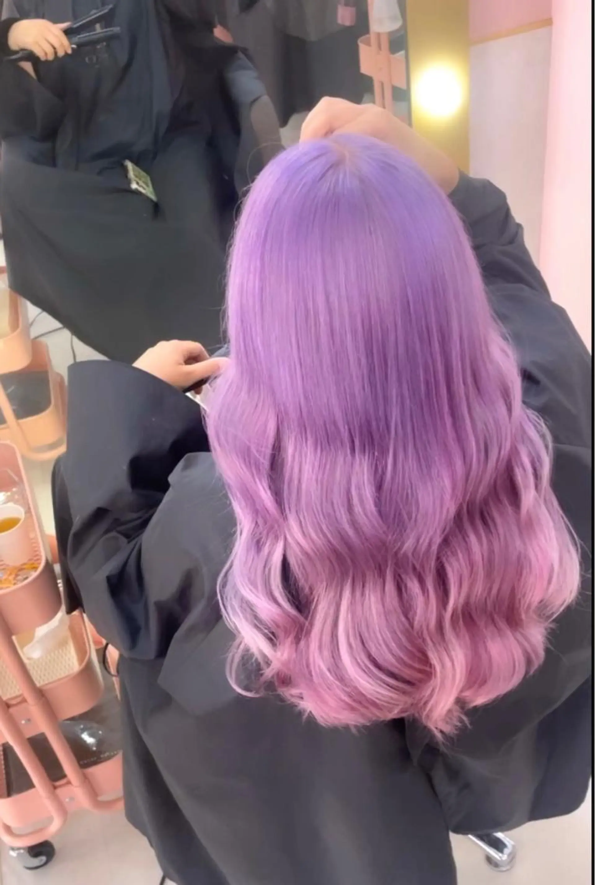 ロング カラー アッシュ アッシュグレー アッシュグレージュ バレイヤージュ ミストバング ✨色落ちまで可愛い✨ MANATO🎨🌈のヘアスタイル