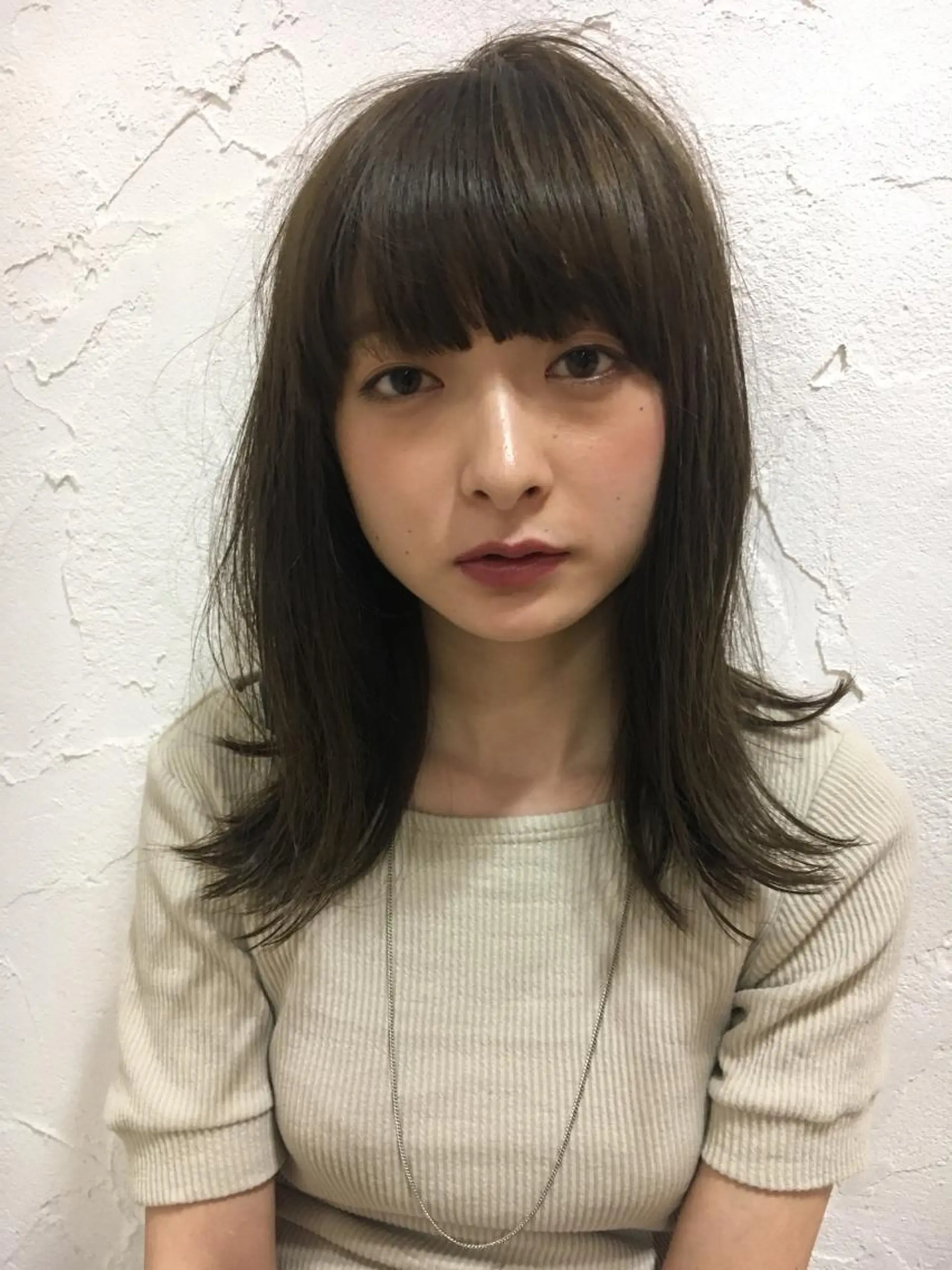 ミディアム カラー アッシュ ベージュカラー イルミナカラー tocca八王子 AYAKAのヘアスタイル