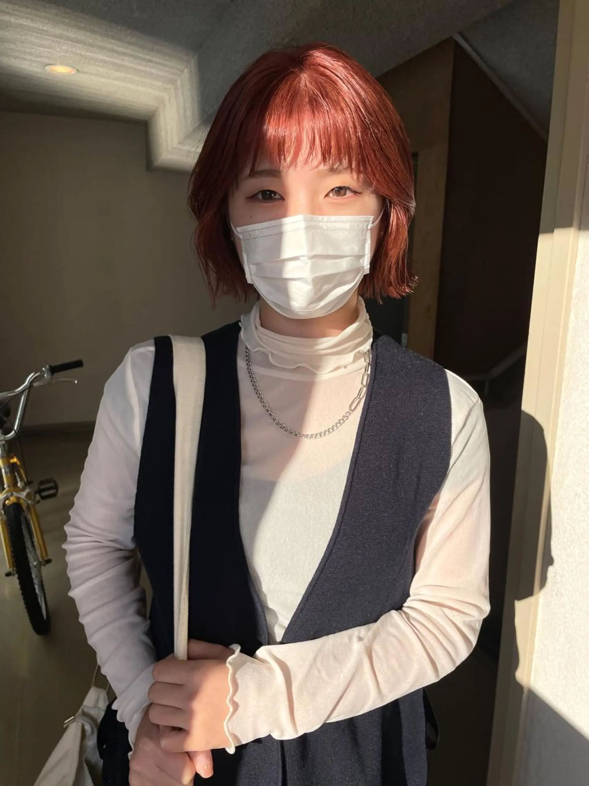 ミディアム カット ヘアカラー トリートメント vivre libreのヘアスタイル
