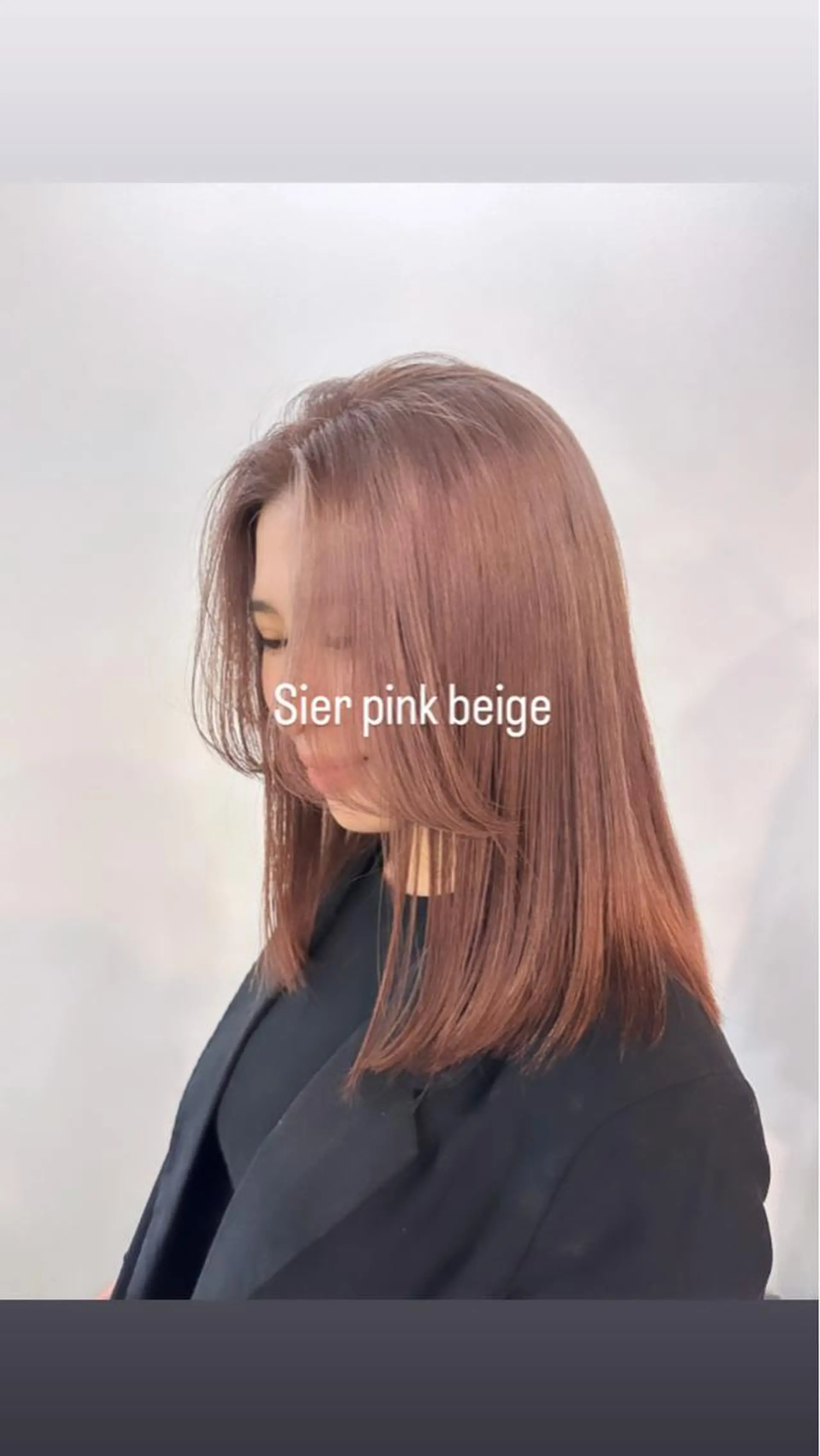 セミロング カラー ベージュカラー ブリーチ ピンクカラー ピンクベージュ シアーピンク ブリーチカラー/ベー ジュ/Hono🦖のヘアスタイル