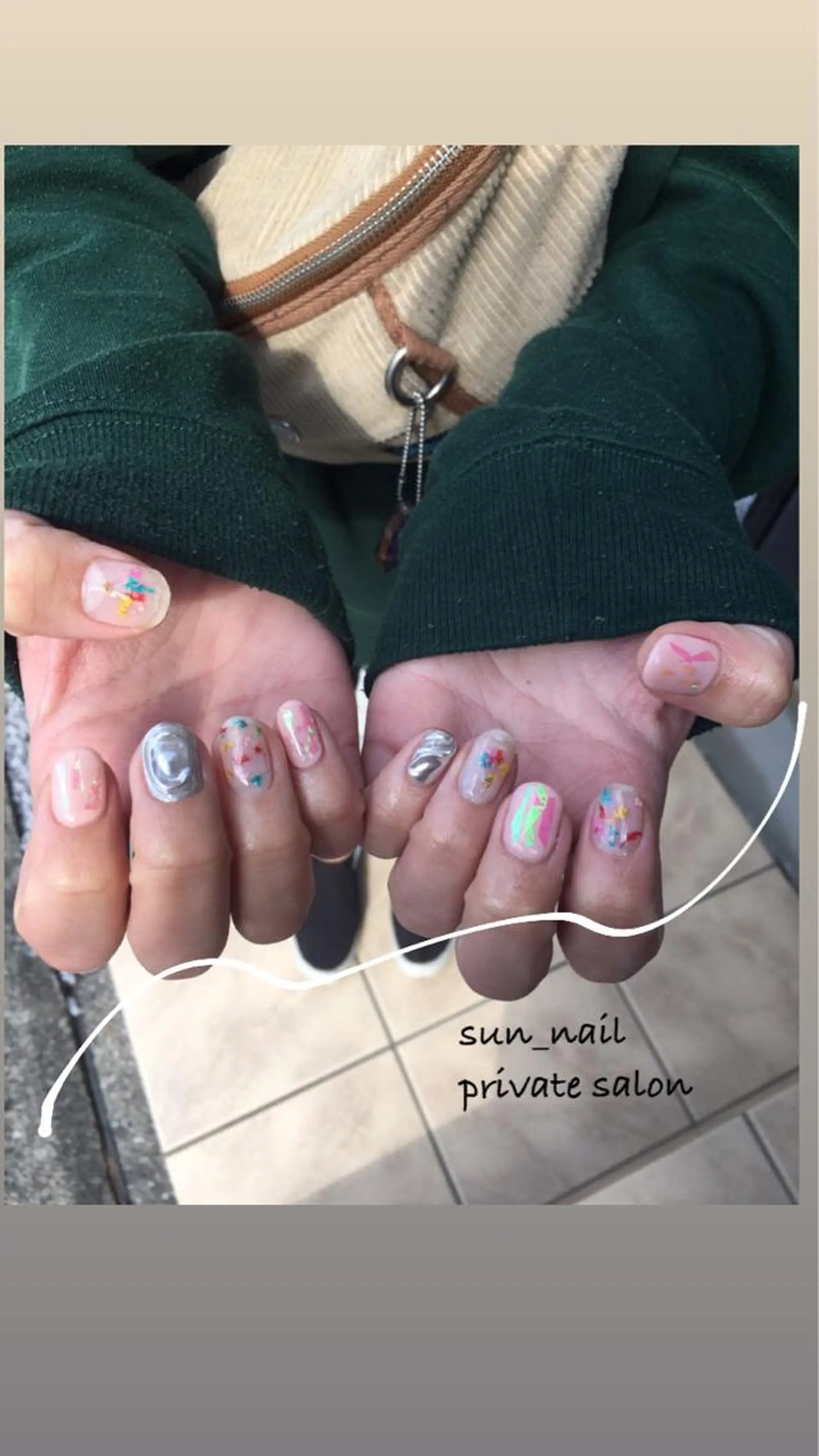 ネイル アートネイル ミラーネイル ニュアンスネイル ピンク 春ネイル . unffのネイルデザイン
