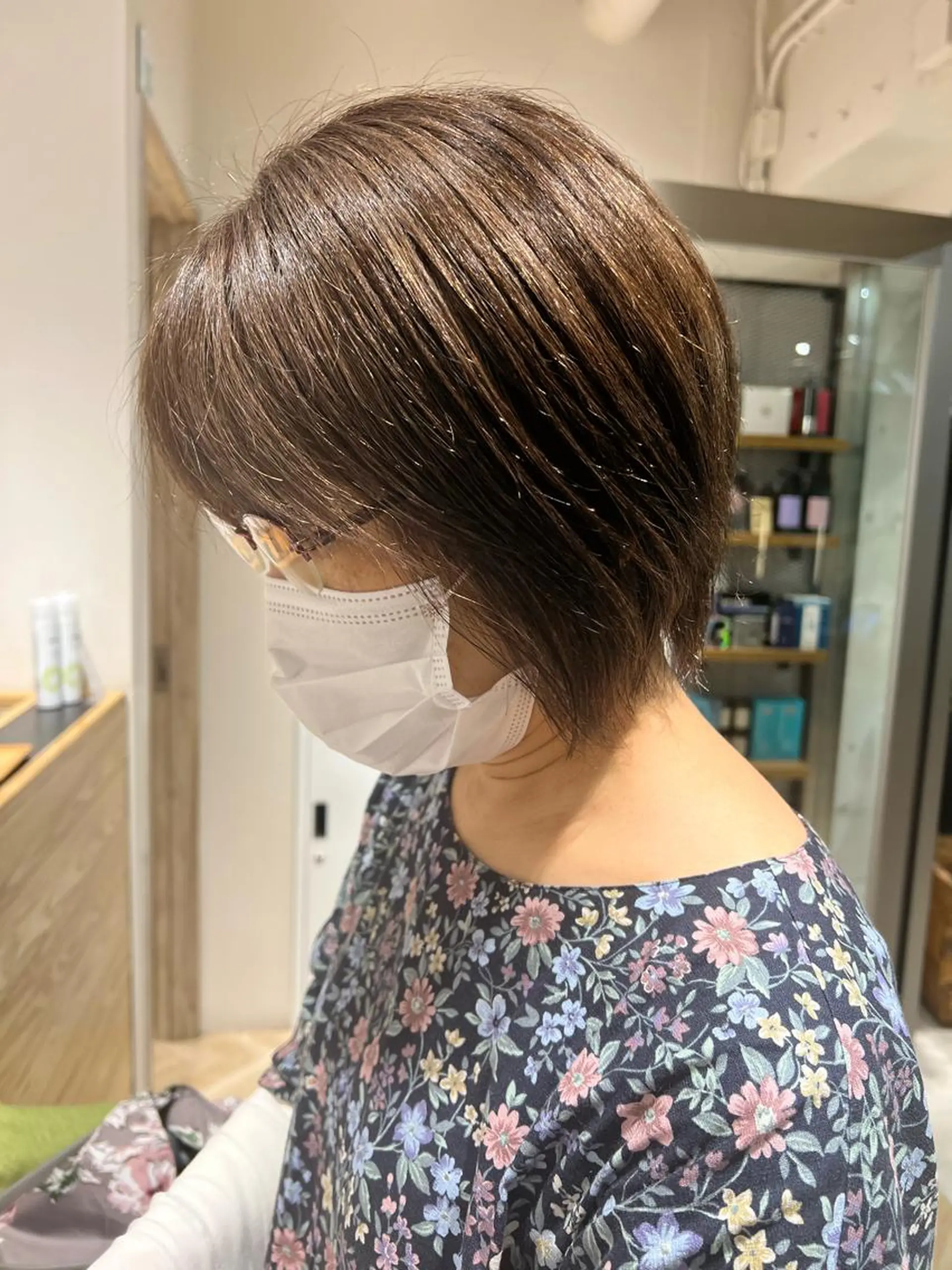 ショート カラー ハイライトカラー ハイライト カット ヘアカラー ヘッドスパ 秋山 聡子のヘアスタイル
