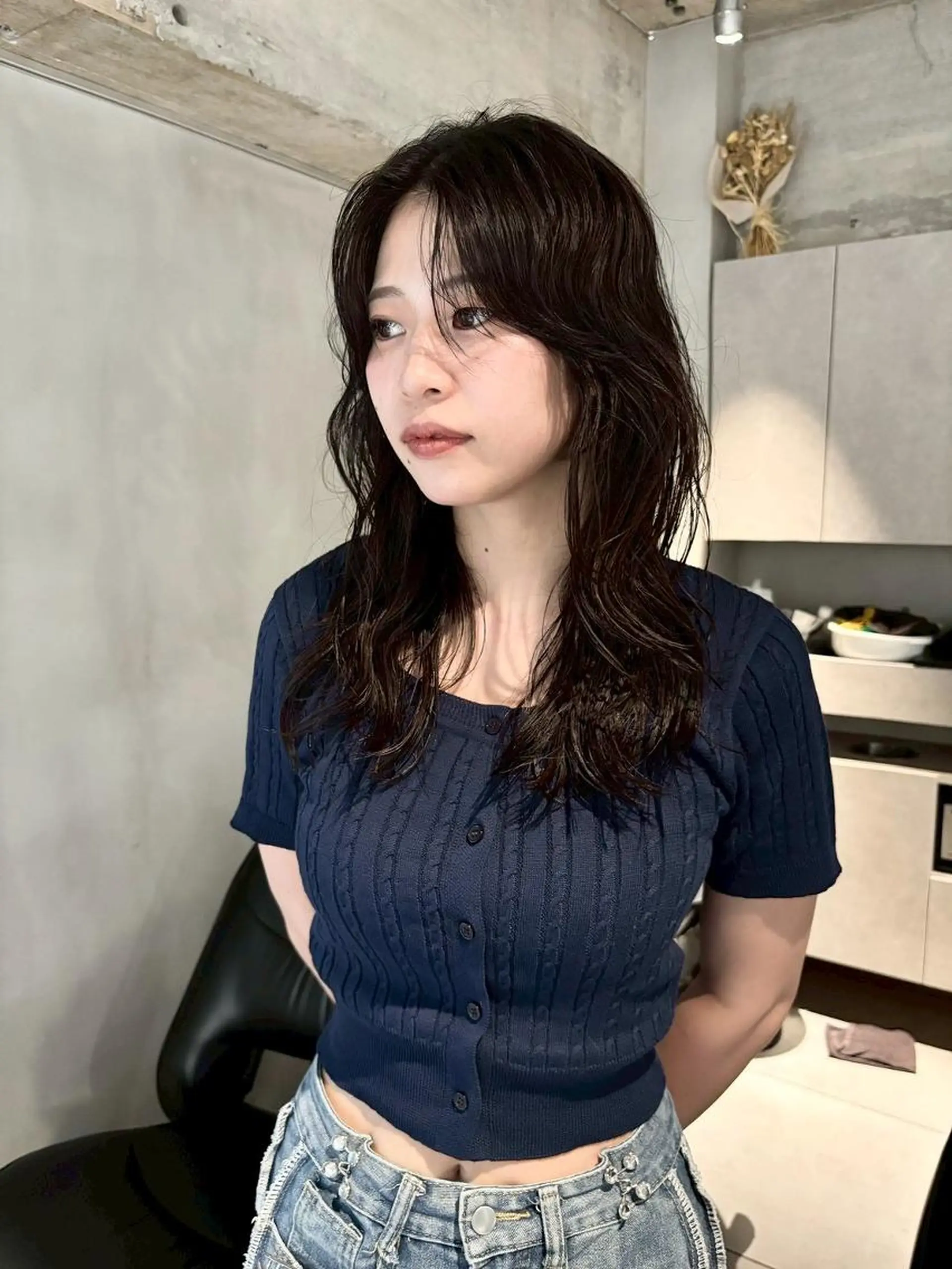 セミロング パーマ カット パーマ レイヤー/パーマ 透明感カラー倉持弘人のヘアスタイル