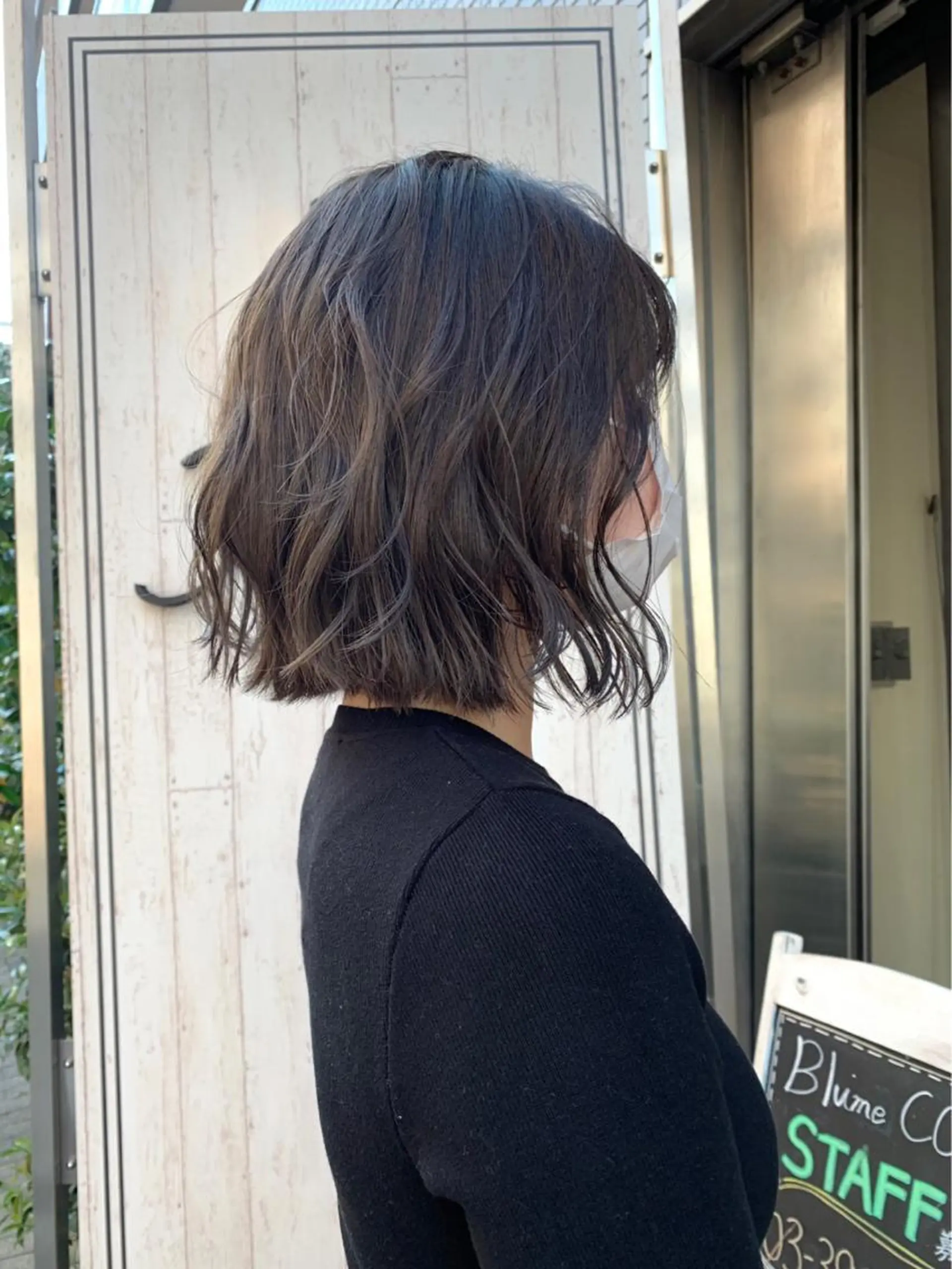 ミディアム カラー グレージュ ボブ ヘアカラー ayaka 大宮のヘアスタイル