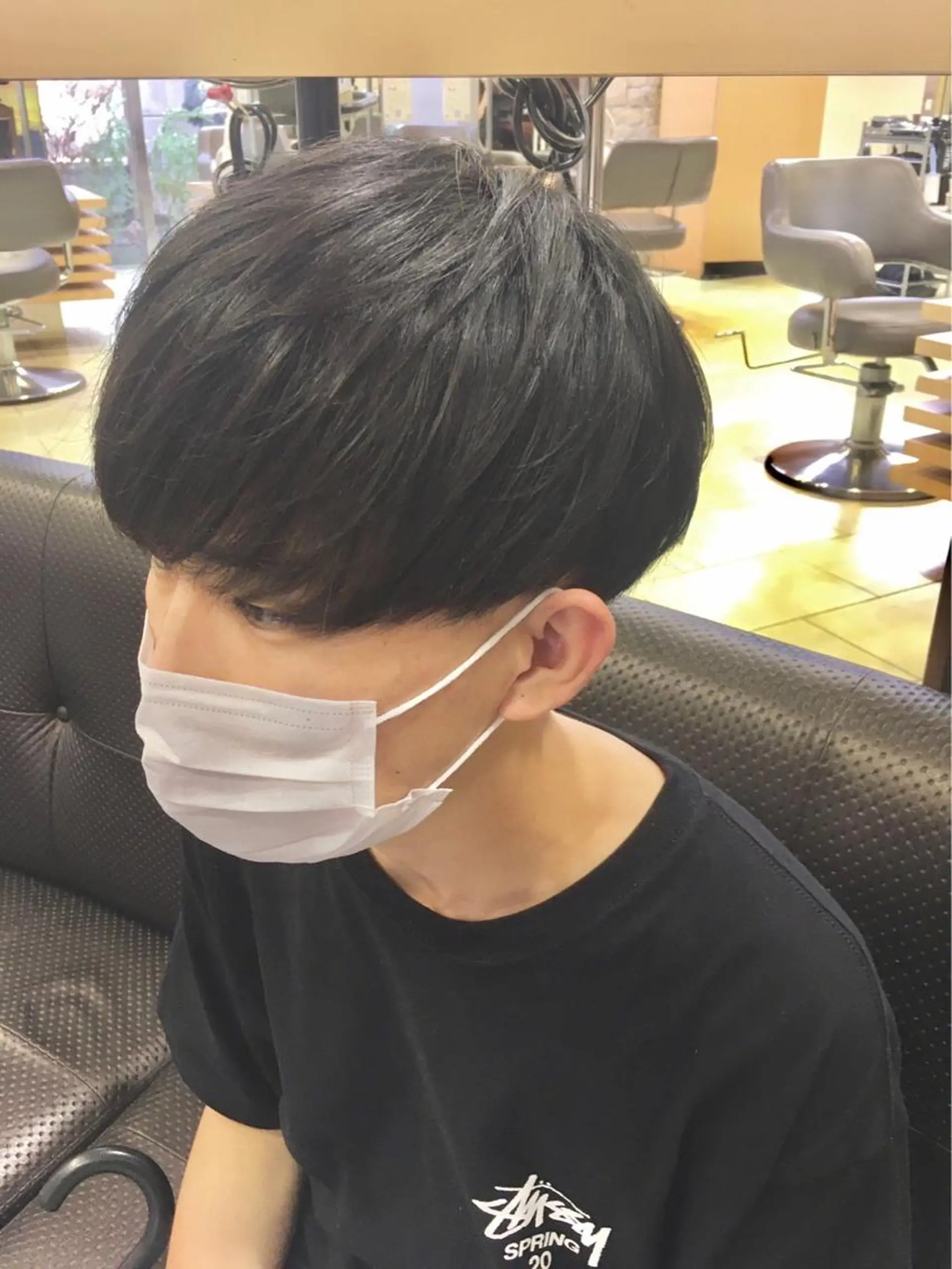 ショート メンズ メンズハイトーン メンズパーマ 波巻きパーマ 酸性ストレート カット 縮毛矯正 トリートメント メンズカット松戸/韓 国/メンズパーマ航太のヘアスタイル