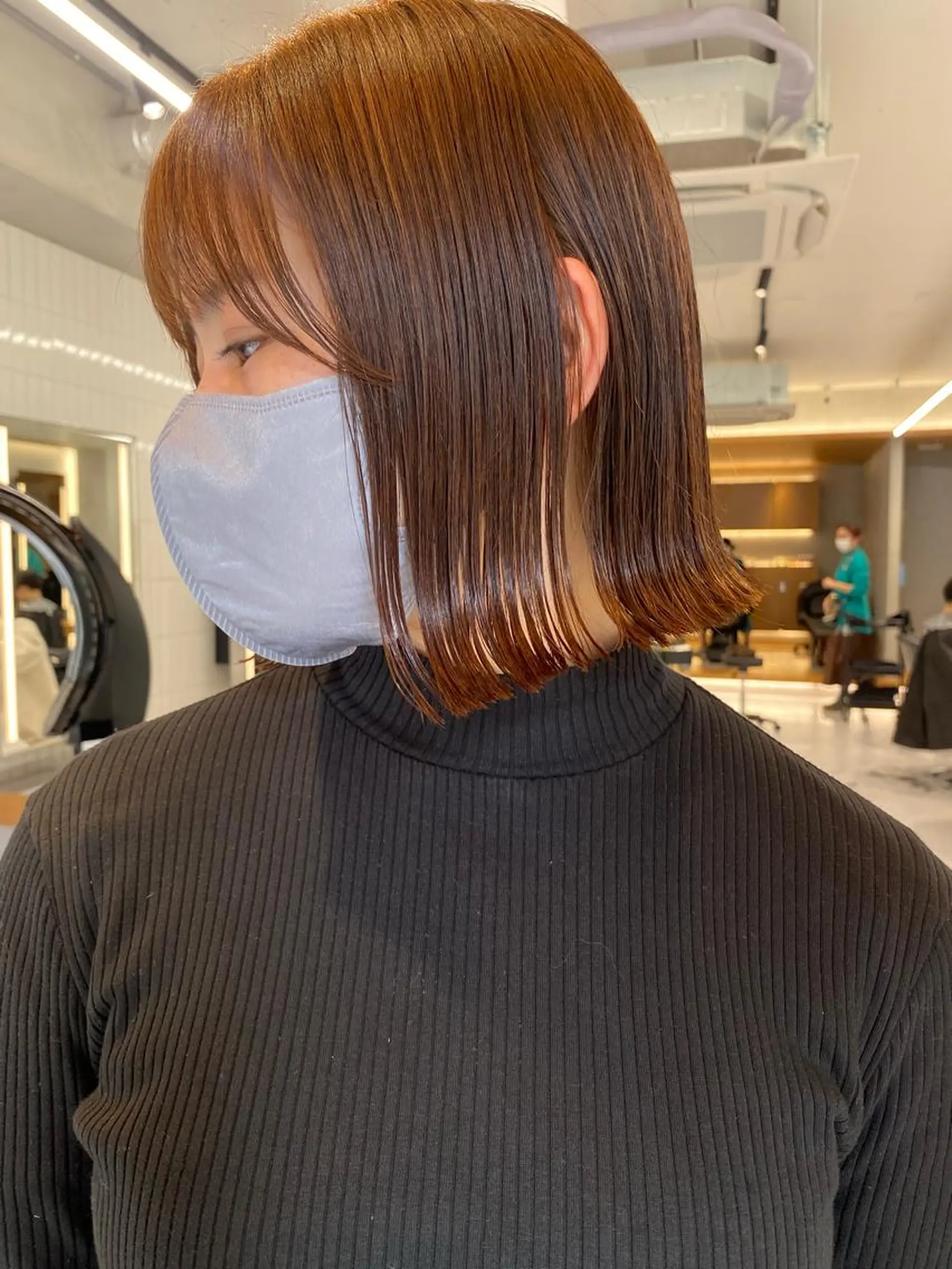 ショート カラー カット ヘアカラー トリートメント センターパート/ 暖色カラーayuのヘアスタイル