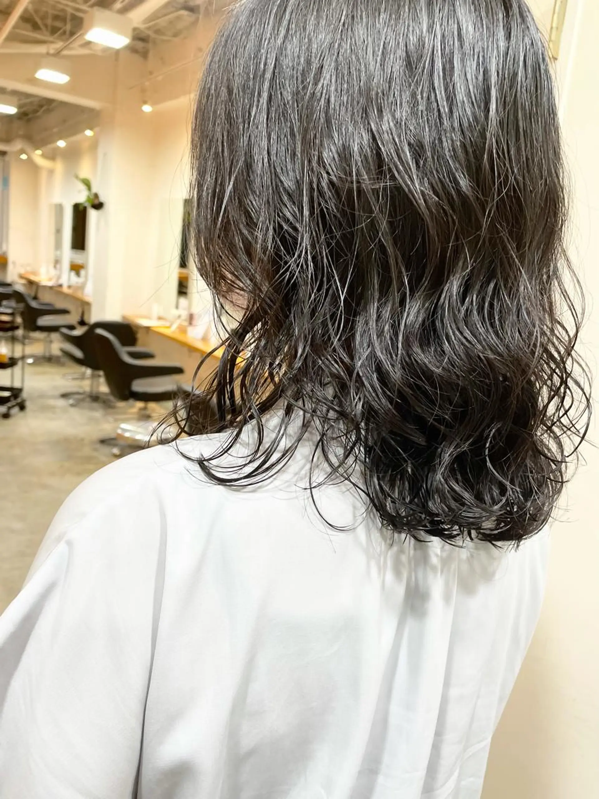 ミディアム パーマ レイヤー/似合わせ TAKUYAのヘアスタイル