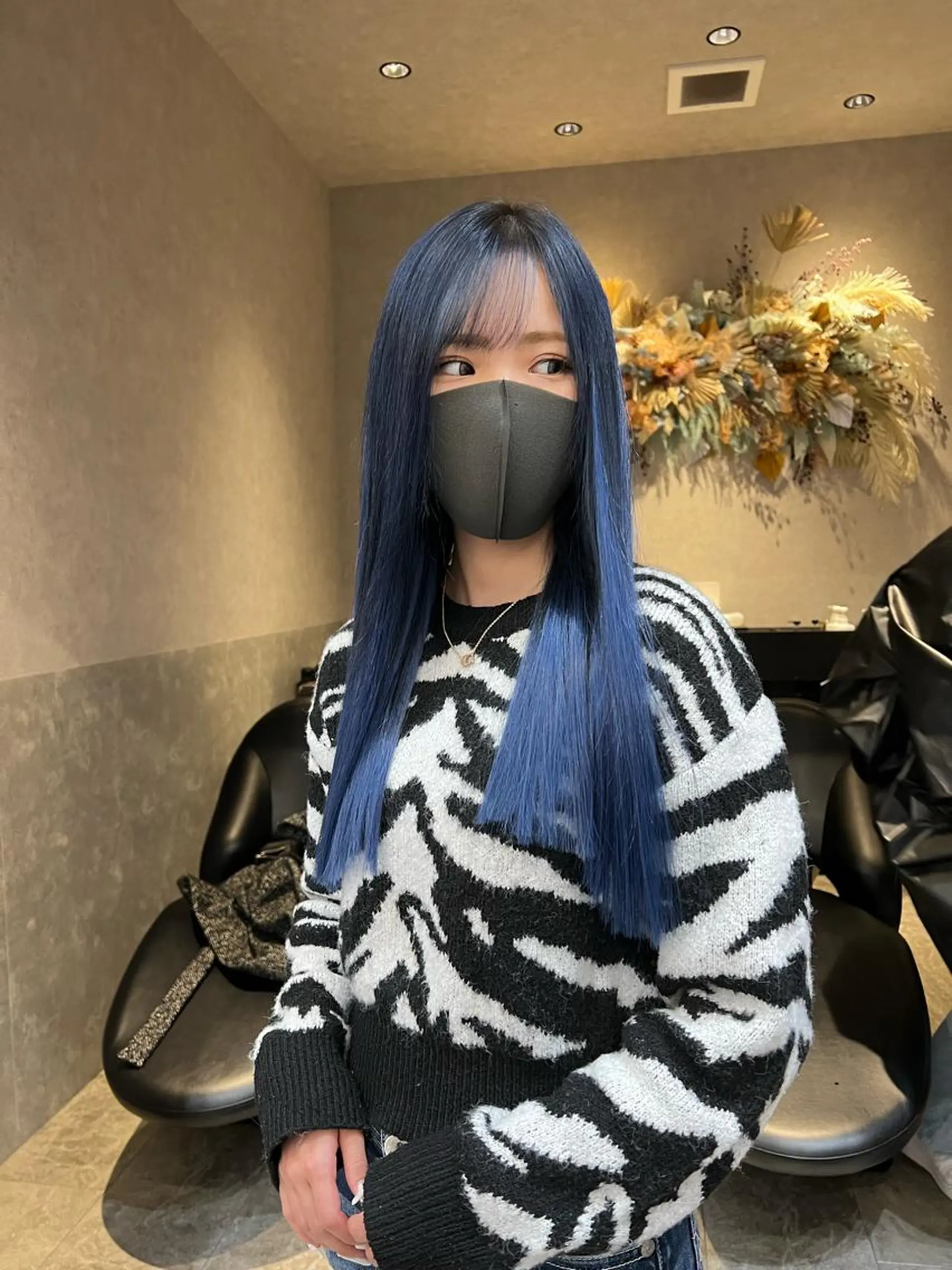 ロング カラー ヘアアレンジ ARIA💎縮毛矯正 ブリーチ💎複雑履歴のヘアスタイル