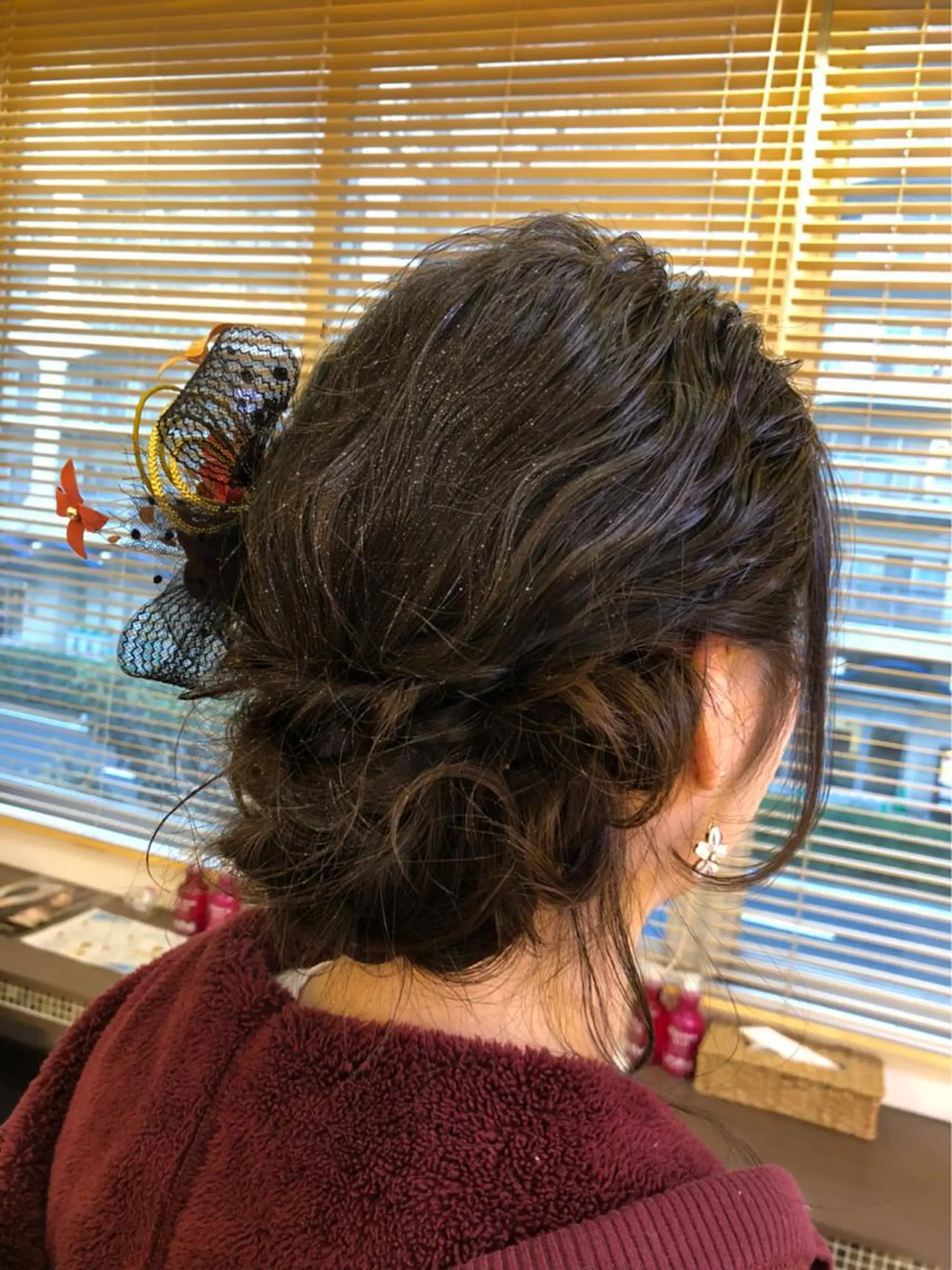 ヘアアレンジ ヘアセット 髪質改善縮毛矯正/暖 色カラー/ウエダカナのヘアスタイル