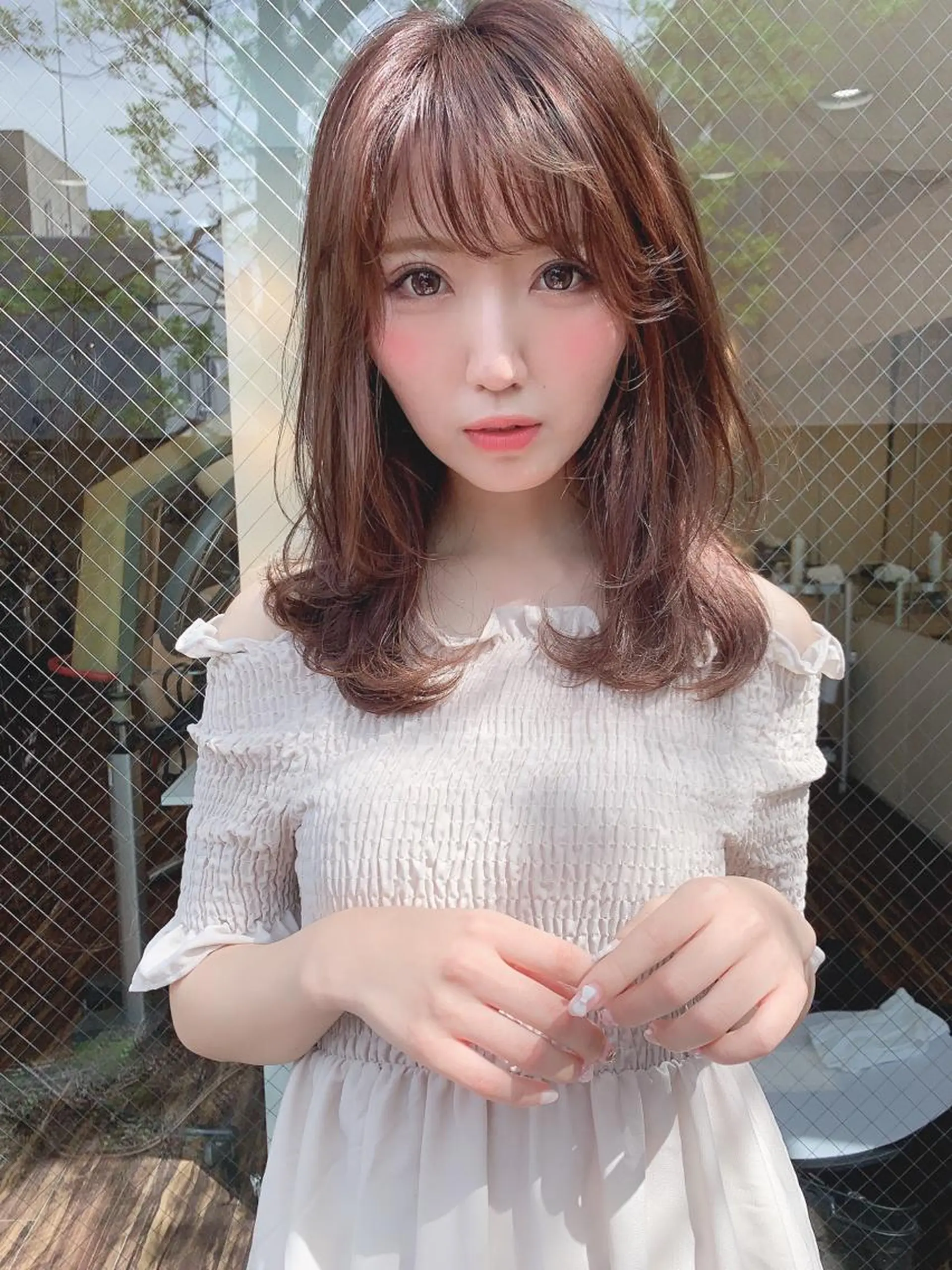 セミロング カラー アッシュ ラベンダーカラー ラベンダーアッシュ 髪質改善サロン 心斎橋ARCHEのヘアスタイル