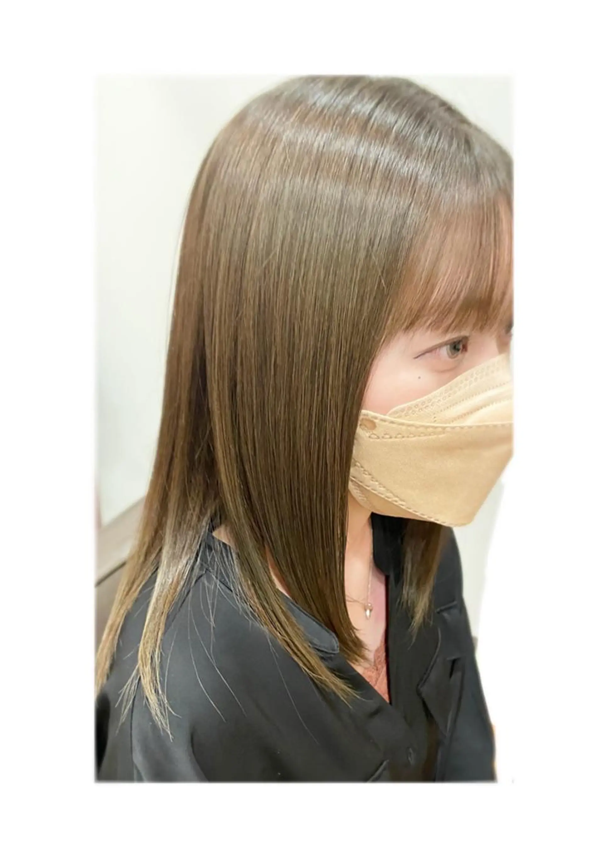 セミロング カラー ブラウンカラー ミルクティーブラウン ヘアカラー トリートメント ✨艶髪カラー✨ ななみのヘアスタイル