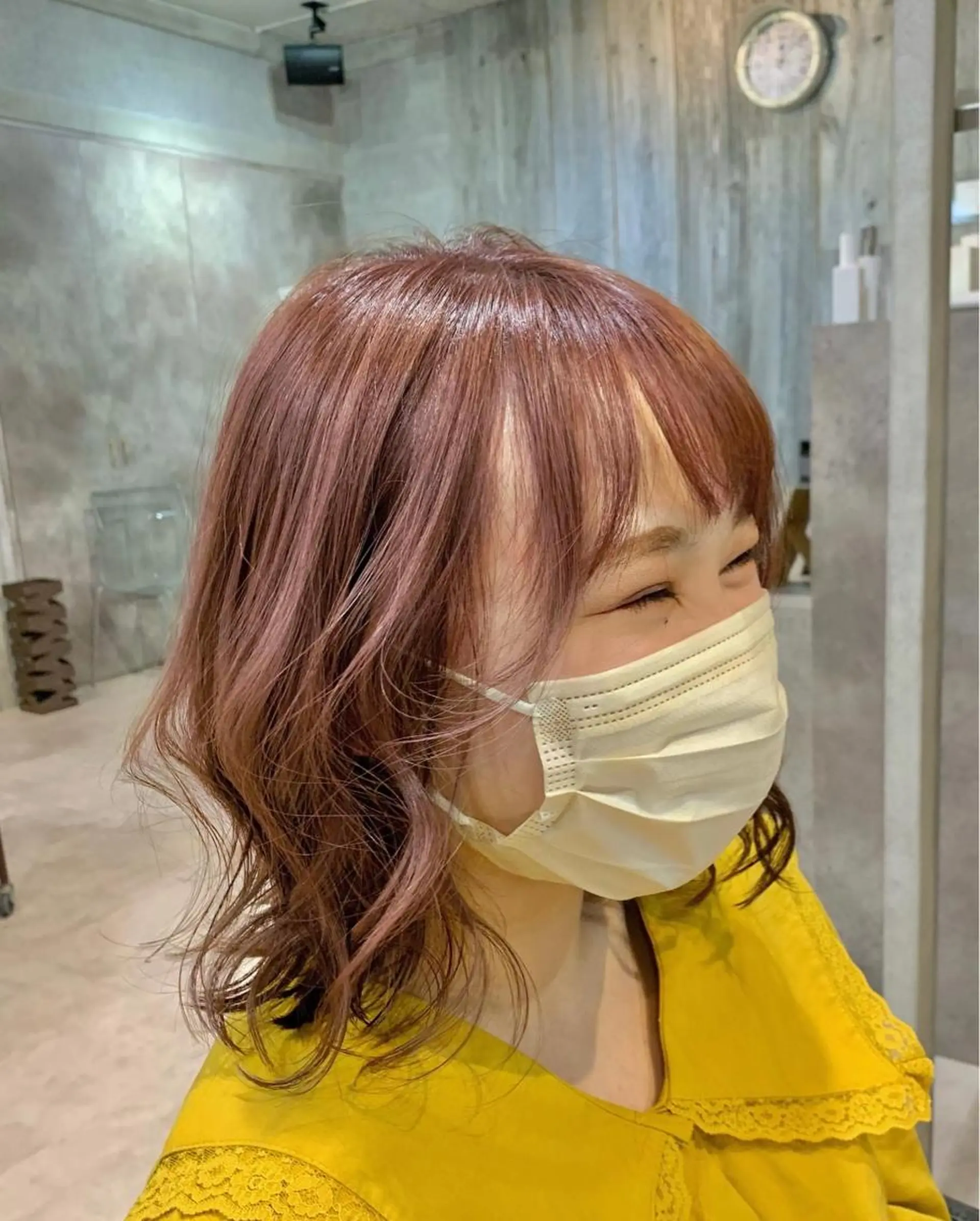 カラー ブラウンカラー ピンクカラー B E C H I C O〔べち子〕のヘアスタイル