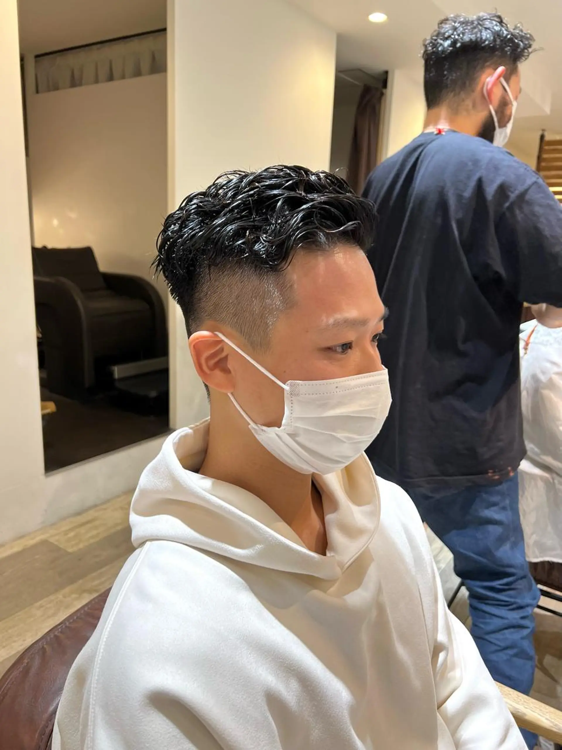 パーマ メンズ カット パーマ トリートメント 韓国風・ブリーチなし ・あり後藤　一斗店長のヘアスタイル