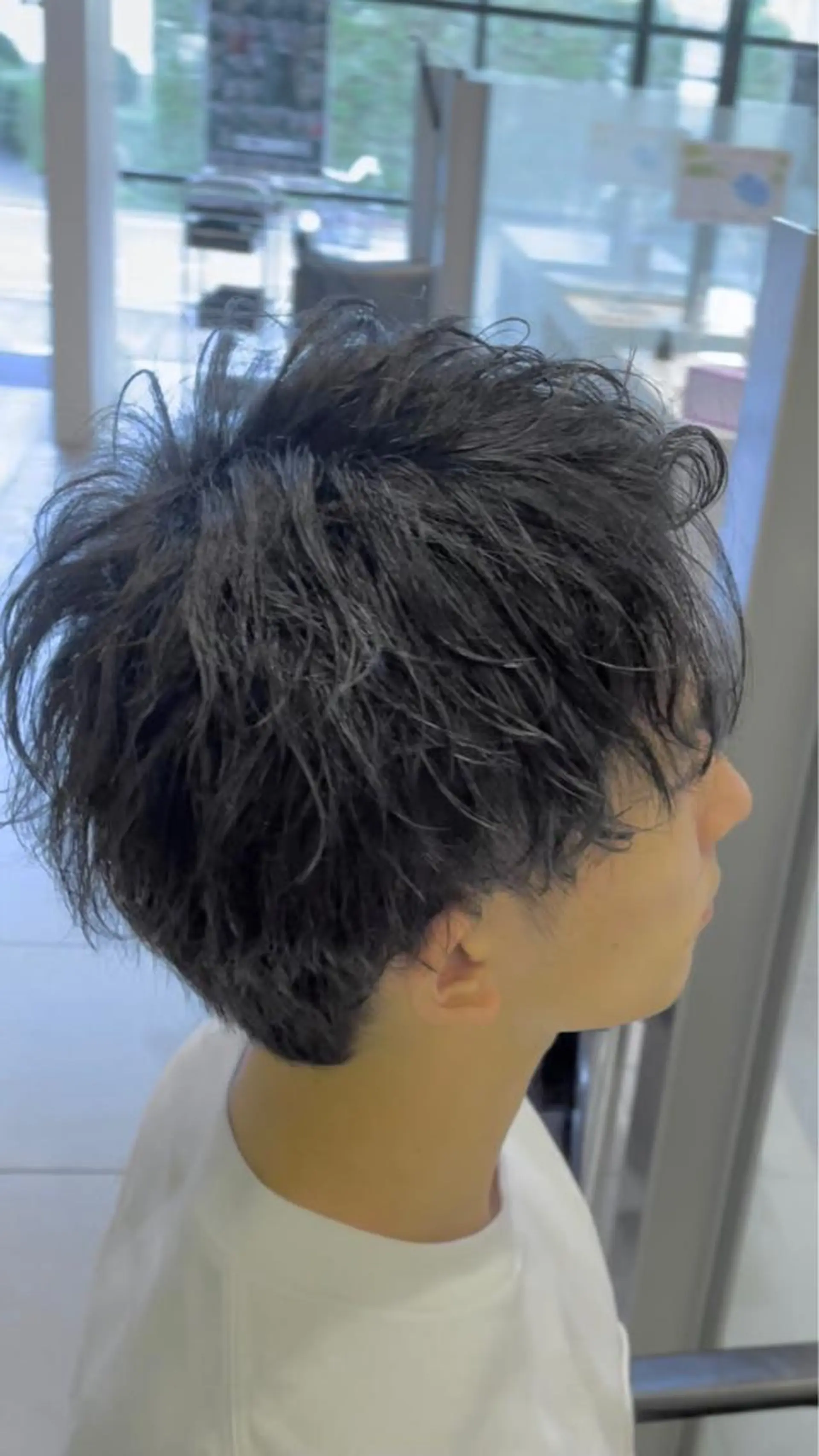 パーマ メンズ 髪質改善×白髪ぼかし 美容師✂️武澤龍賀のヘアスタイル