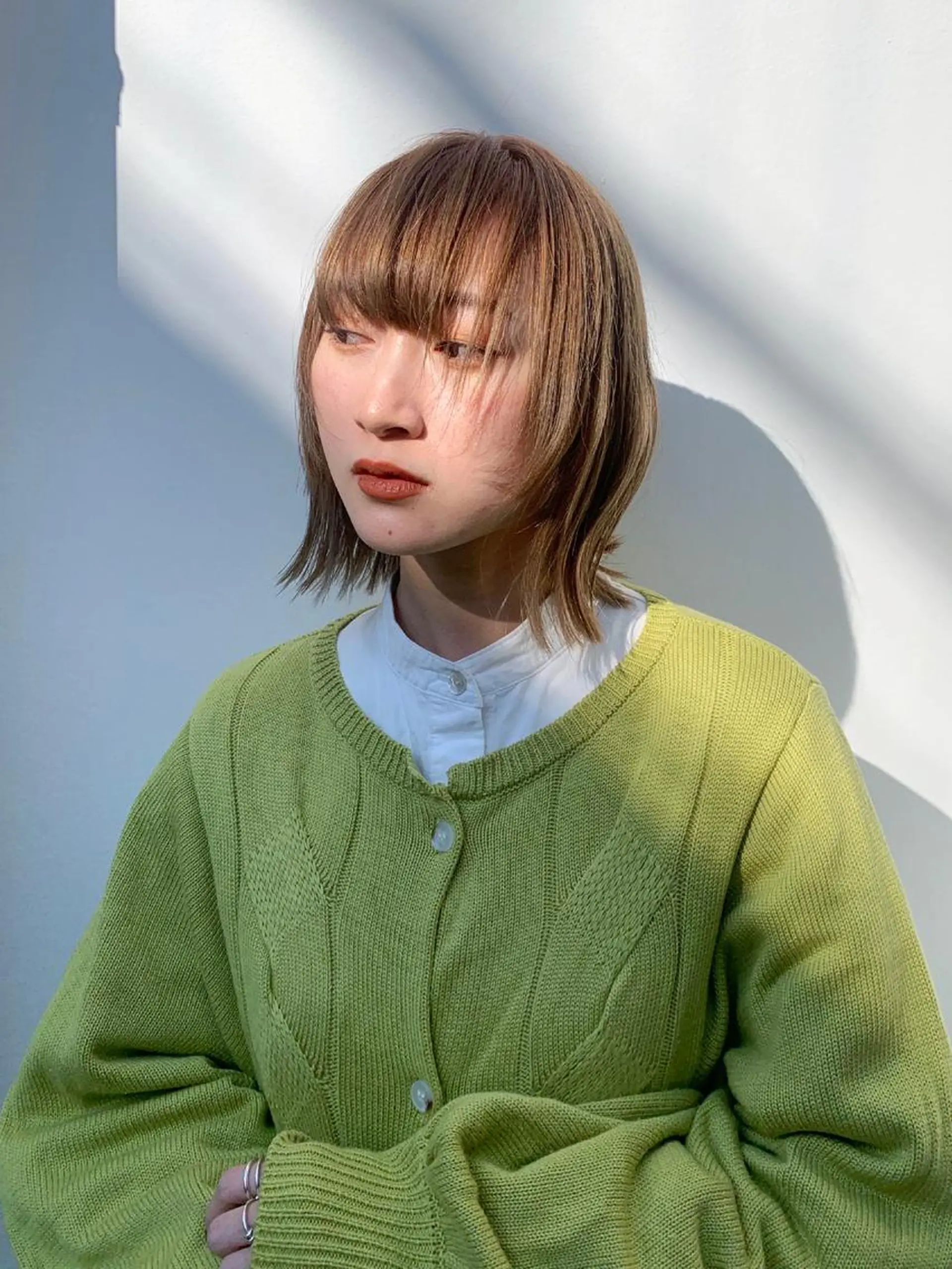 カラー ベージュカラー ブリーチ カット ヘアカラー トリートメント 山本 晶大のヘアスタイル