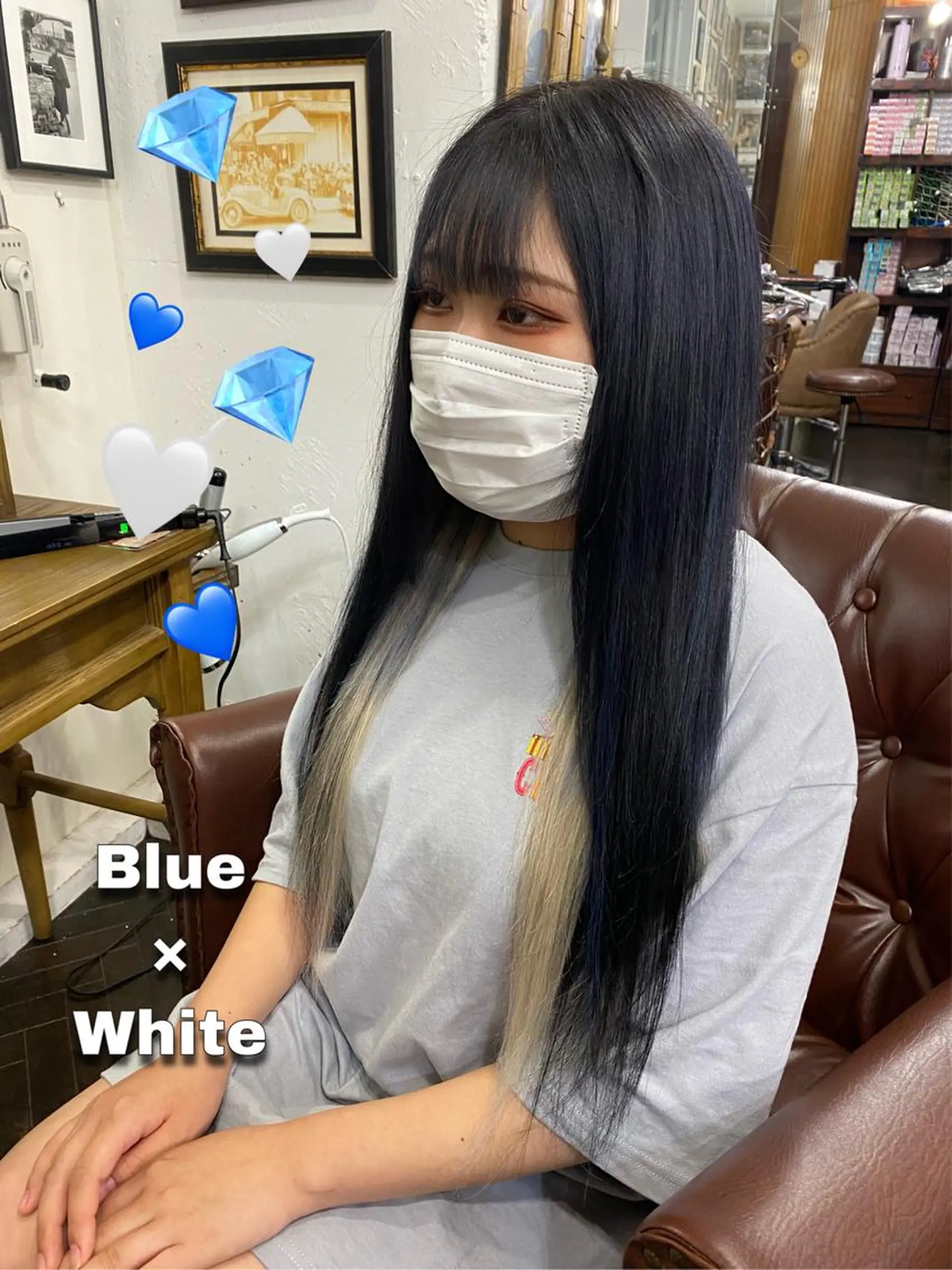 ロング カラー インナーカラー エクステ モモカ/ハイトーン /バレイヤージュのヘアスタイル