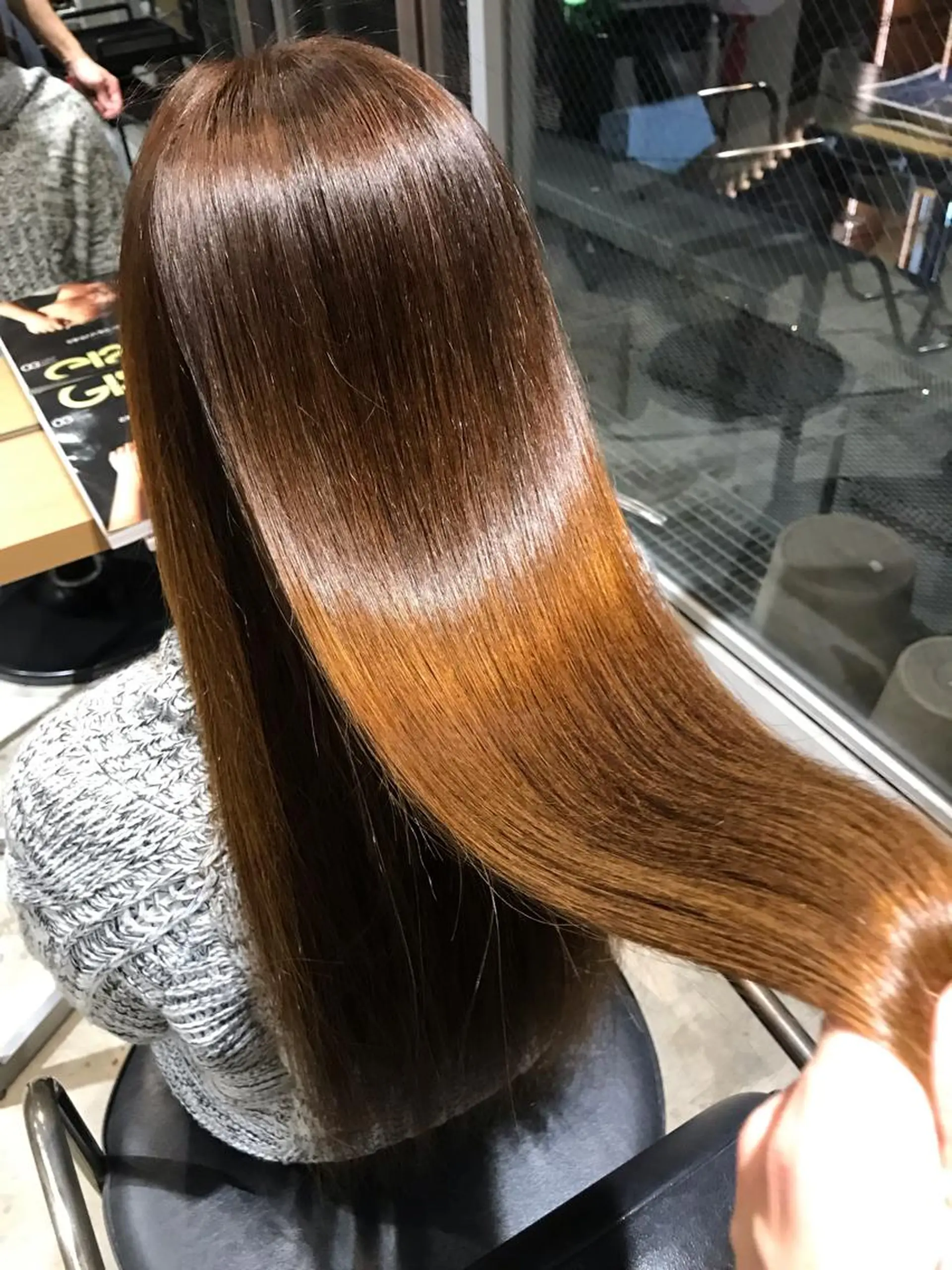 ロング パーマ 濱岡 恭子のヘアスタイル