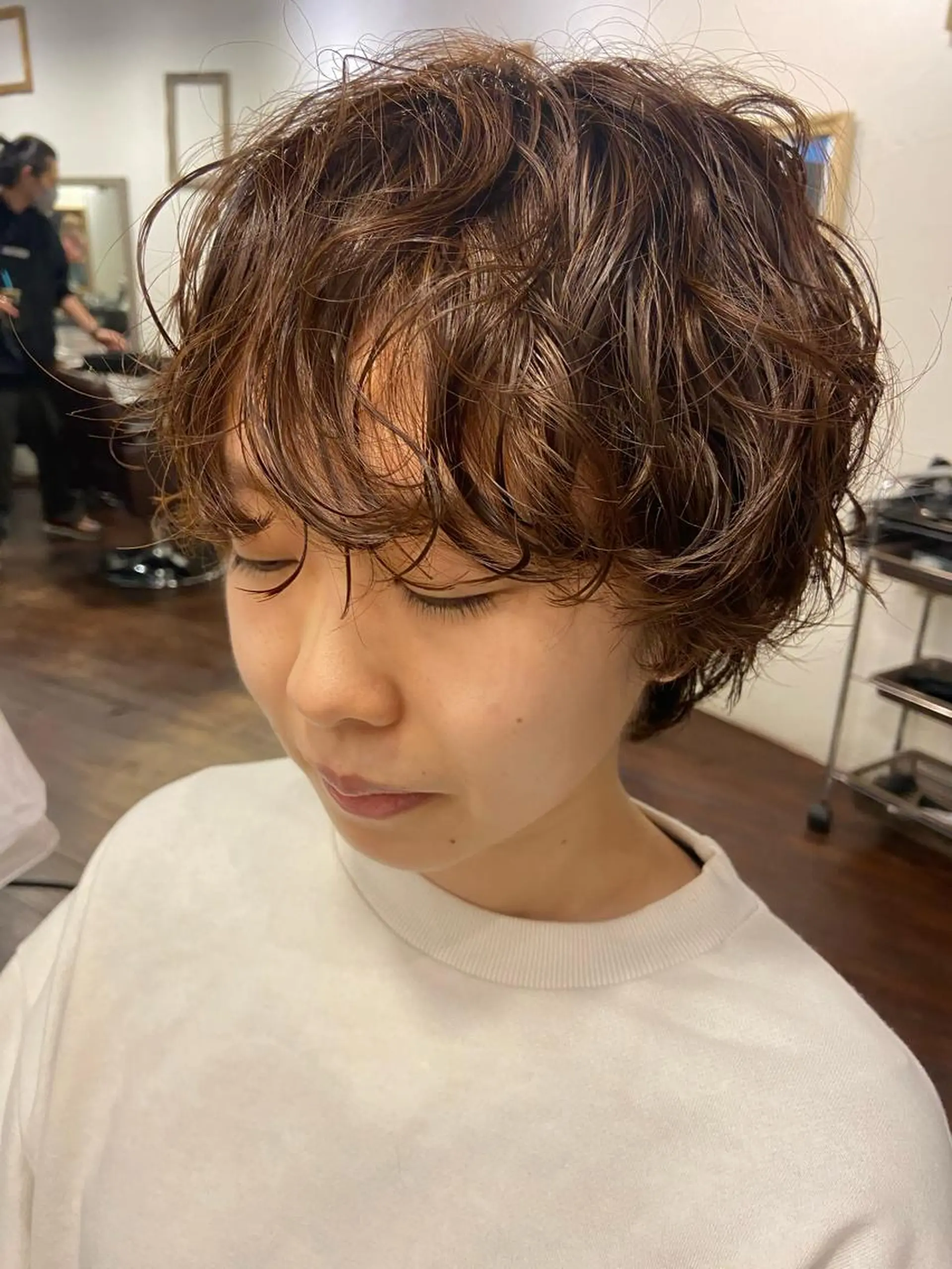 ショート カット パーマ トリートメント aW HAIRカンノ カナエのヘアスタイル
