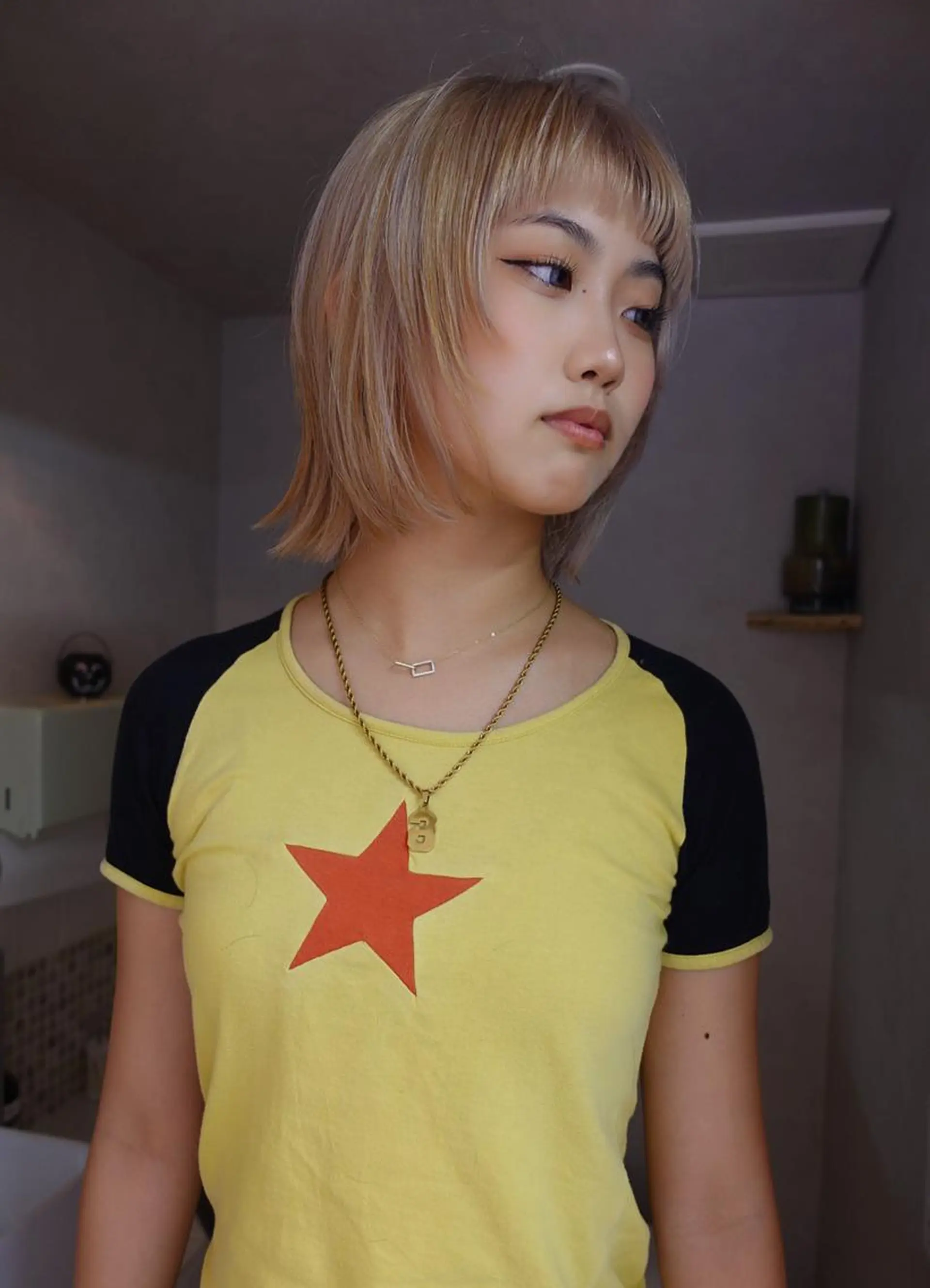 ミディアム カラー nelke/レイヤー 立川/ブリーチのヘアスタイル