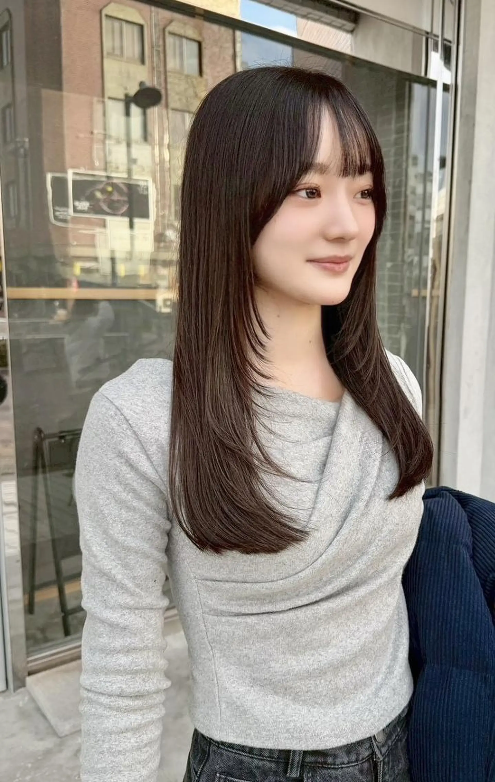 ロング カラー 透明感カラー 顔まわりレイヤー レイヤーカット カット ヘアカラー トリートメント 韓国/ボブ/まつパ 🩰aikaのヘアスタイル