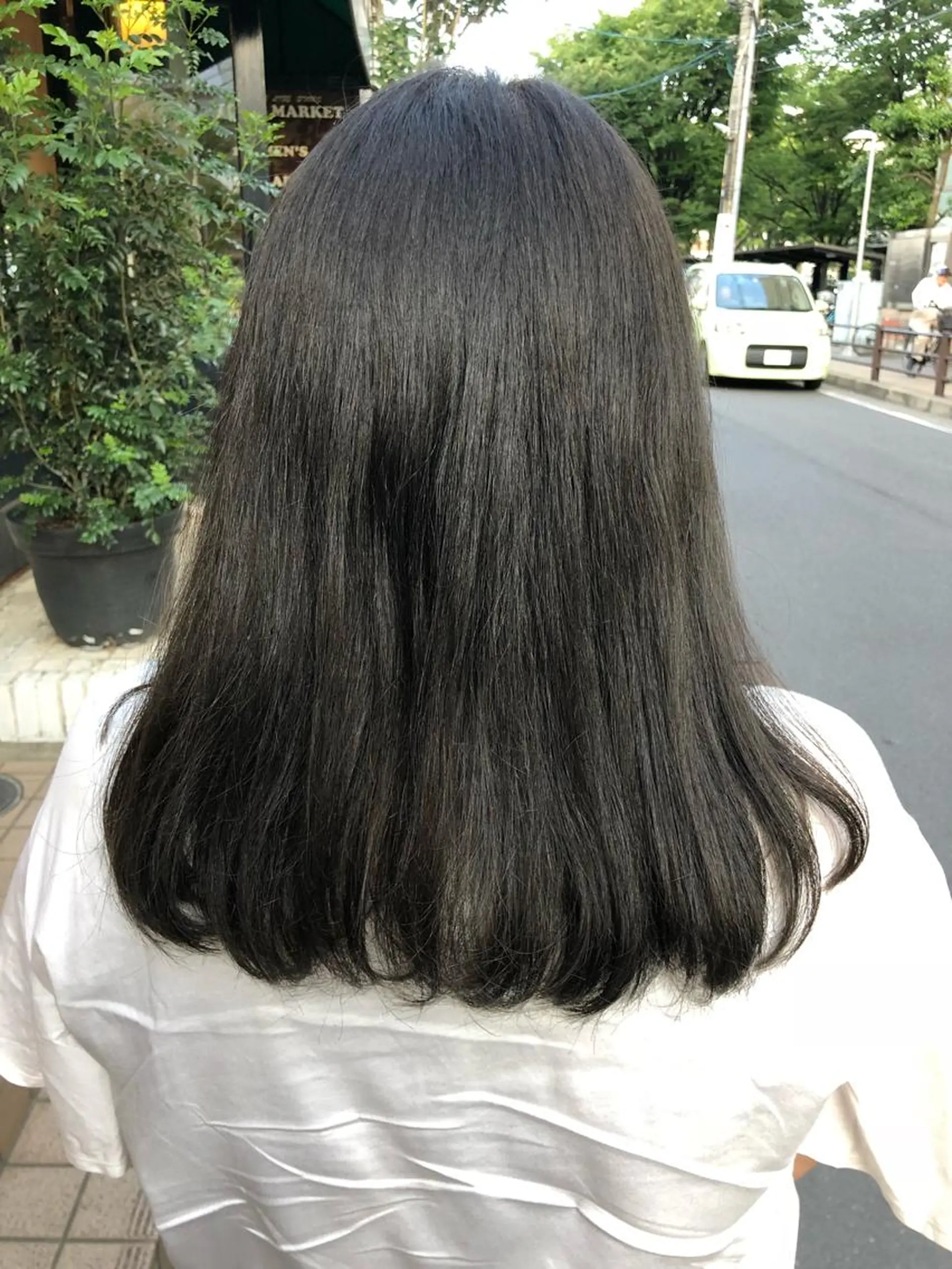 ミディアム カラー オレンジ 國次 夕貴のヘアスタイル