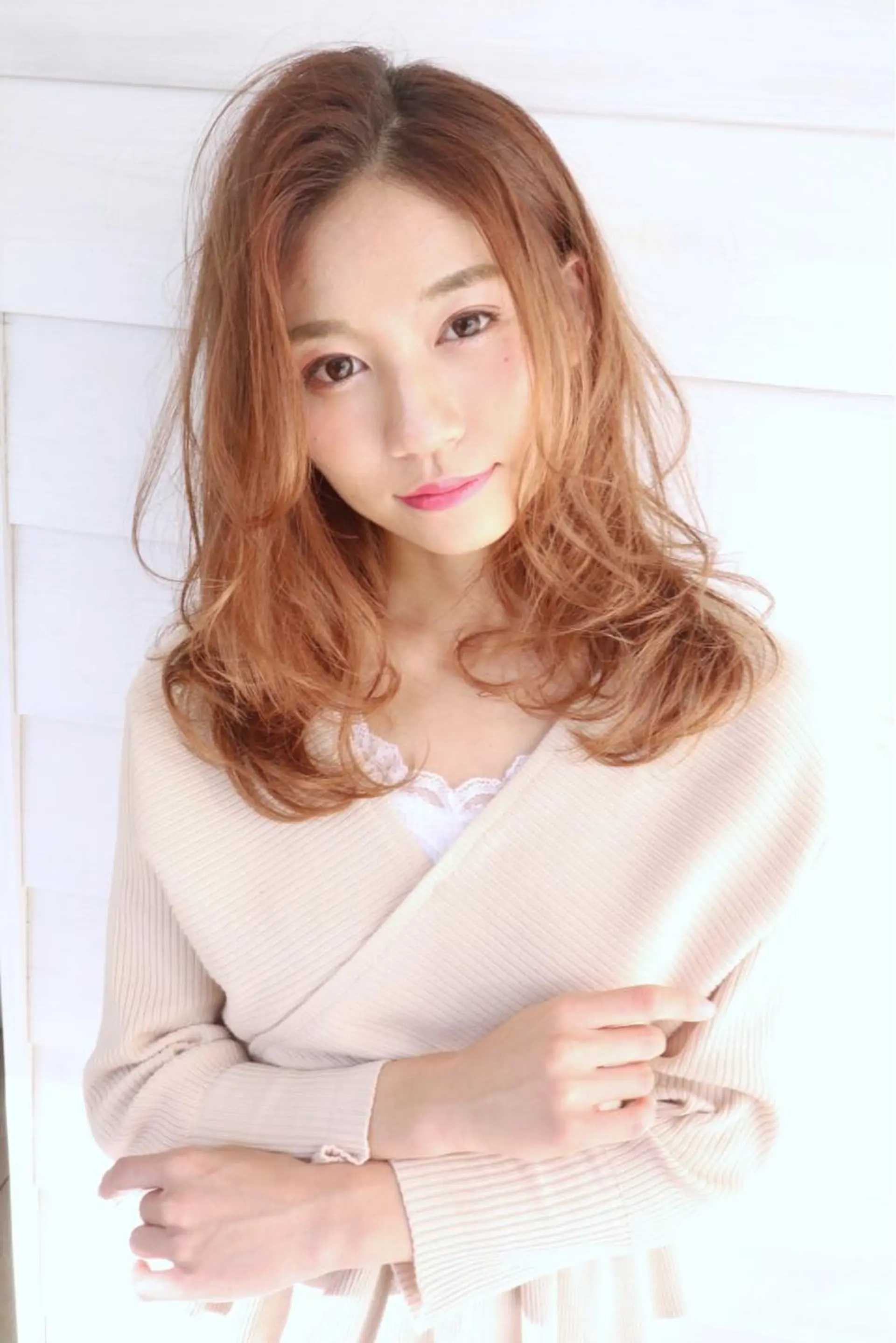 セミロング カラー 松永 夏のヘアスタイル