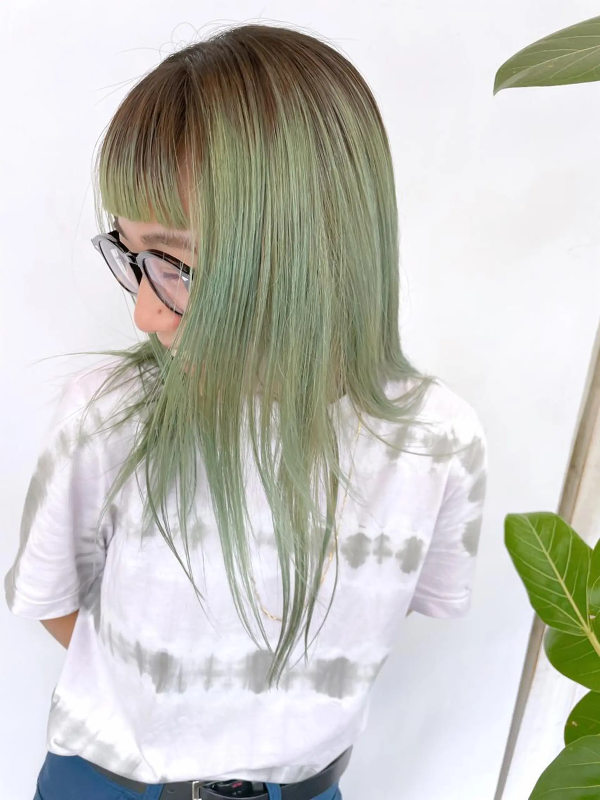 セミロング カラー ヘアアレンジ ヘアカラー トリートメント ヘアセット mowen RUIのヘアスタイル