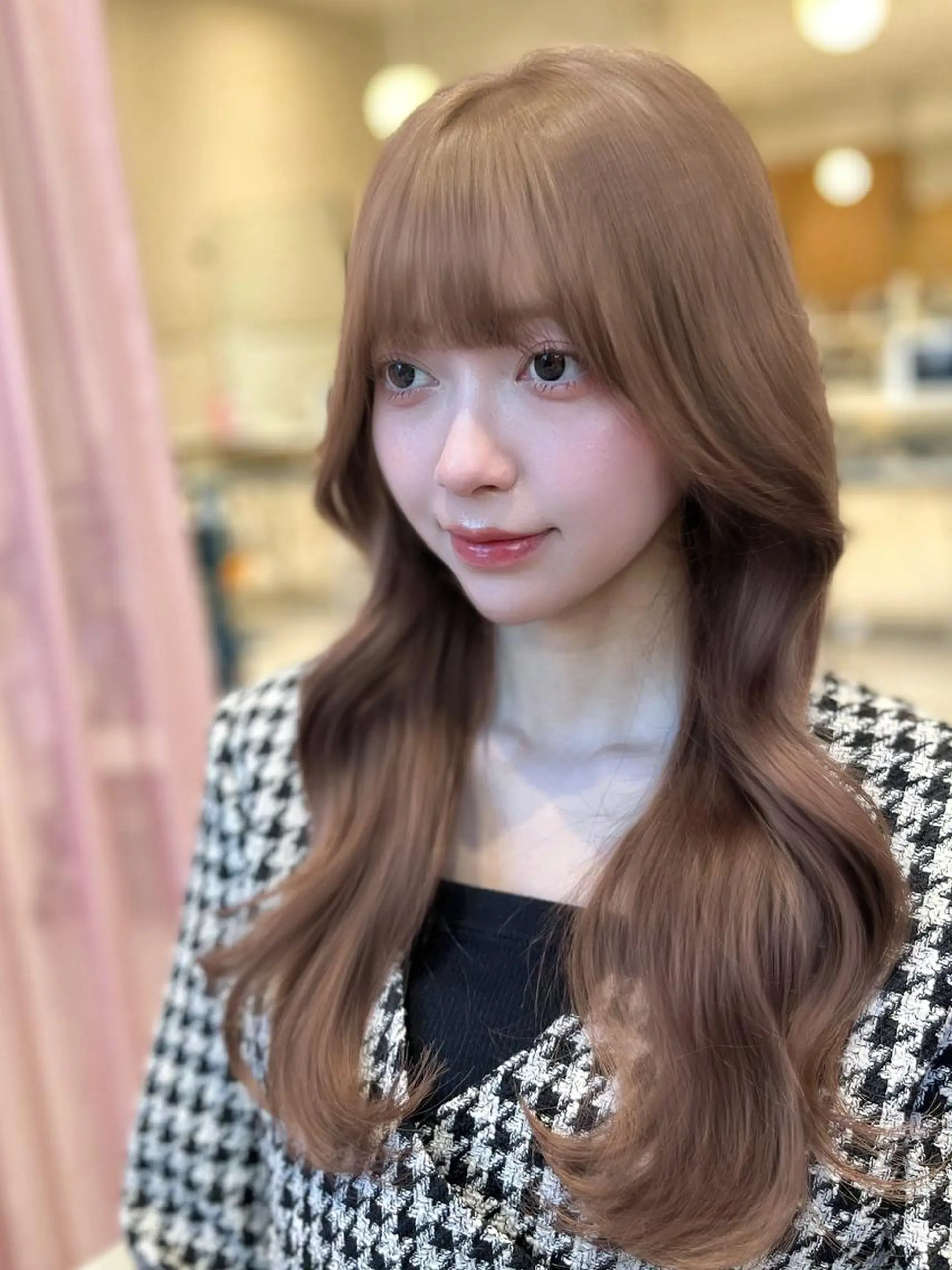 ロング カラー カット ヘアカラー トリートメント 赤羽今日子/レイヤー /盛れる顔まわりのヘアスタイル